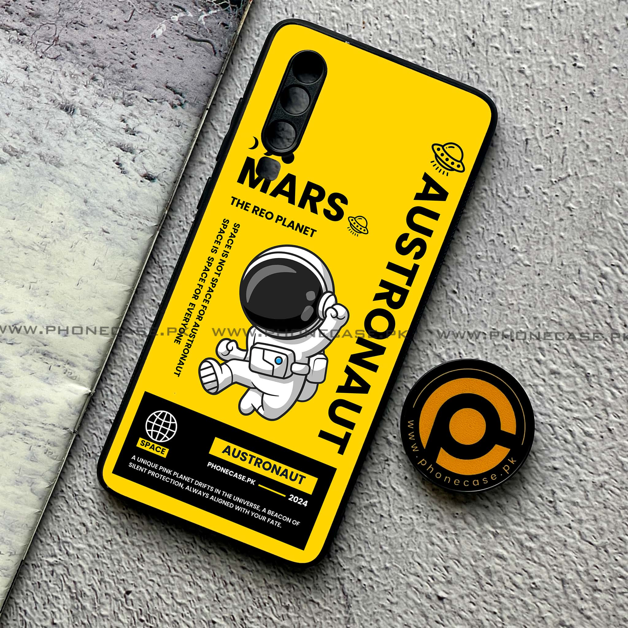 Huawei P30 - Astronaut Series - Premium Printed Glass soft Bumper shock Proof Case