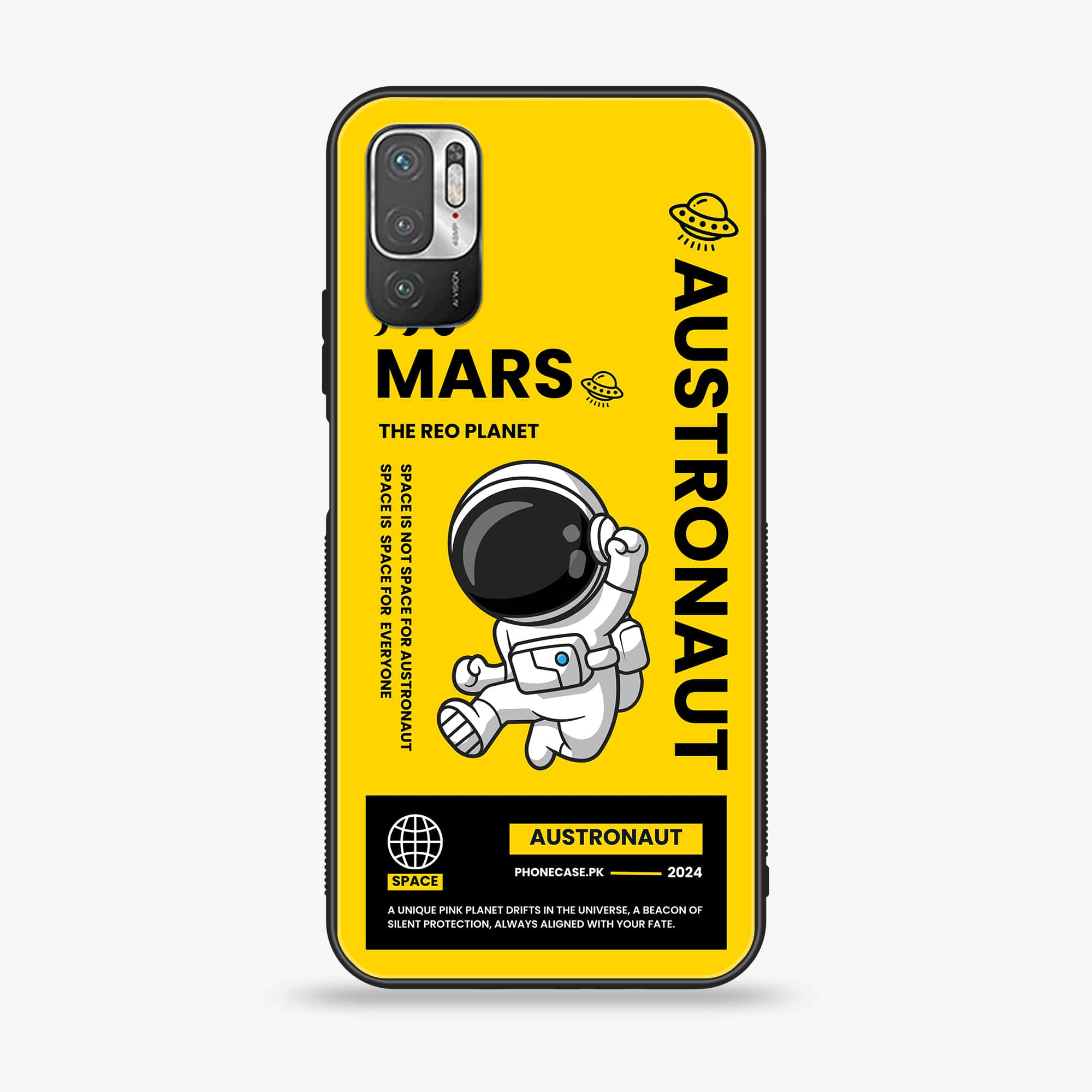 Xiaomi Redmi Note 10 5G - Astronaut Series - Premium Printed Glass soft Bumper shock Proof Case