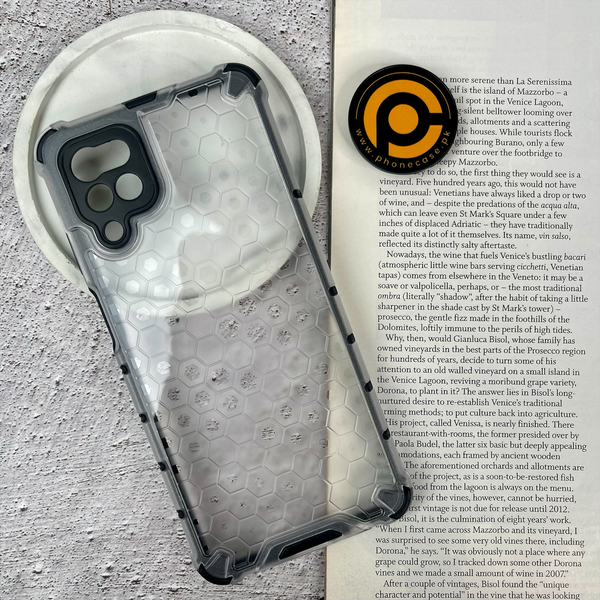 Galaxy A12 / A12 Nacho Airbag Shockproof Hybrid Armor Honeycomb Transparent Cover