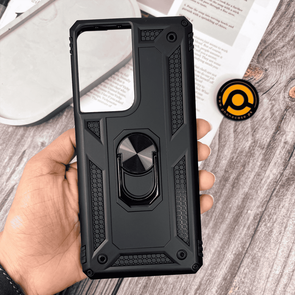 Galaxy S21 Ultra Vanguard Military Armor Case with Ring Grip Kickstand