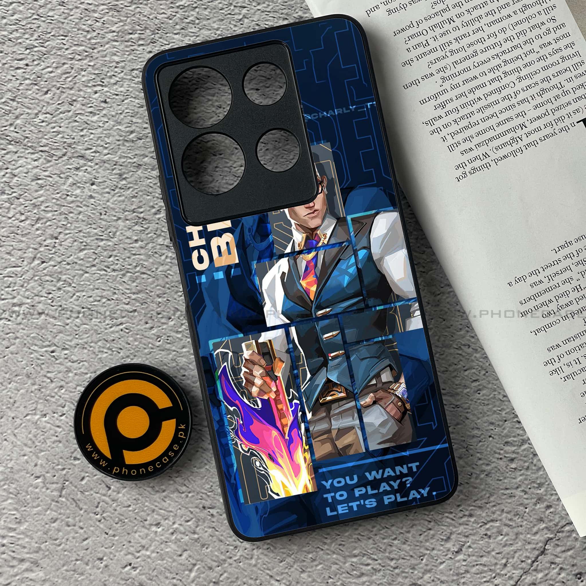 Infinix Note 30 - Battle-Ready Series - Premium Printed Glass soft Bumper shock Proof Case