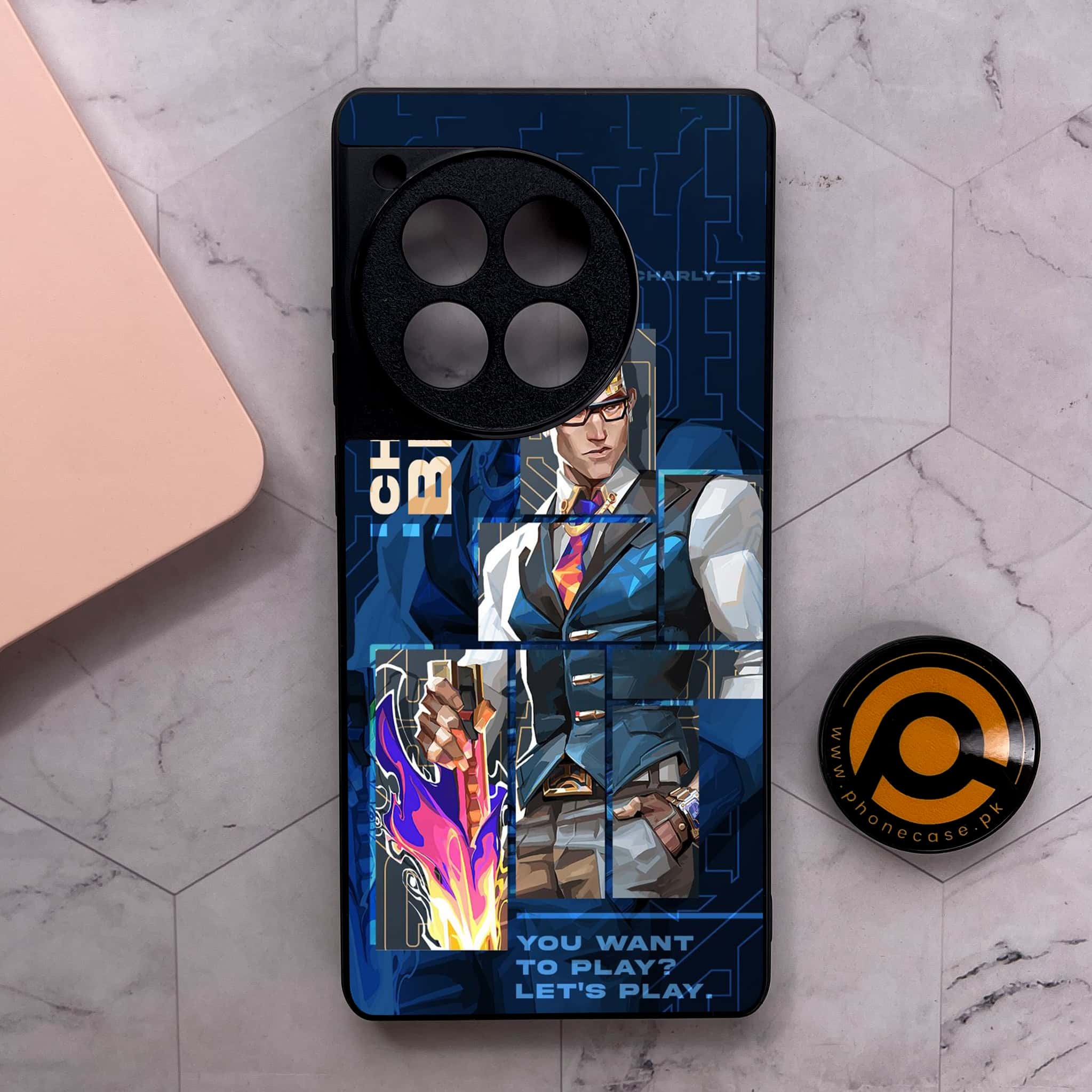 OnePlus 12R - Battle-Ready Series - Premium Metal Printed soft Bumper shock Proof Case