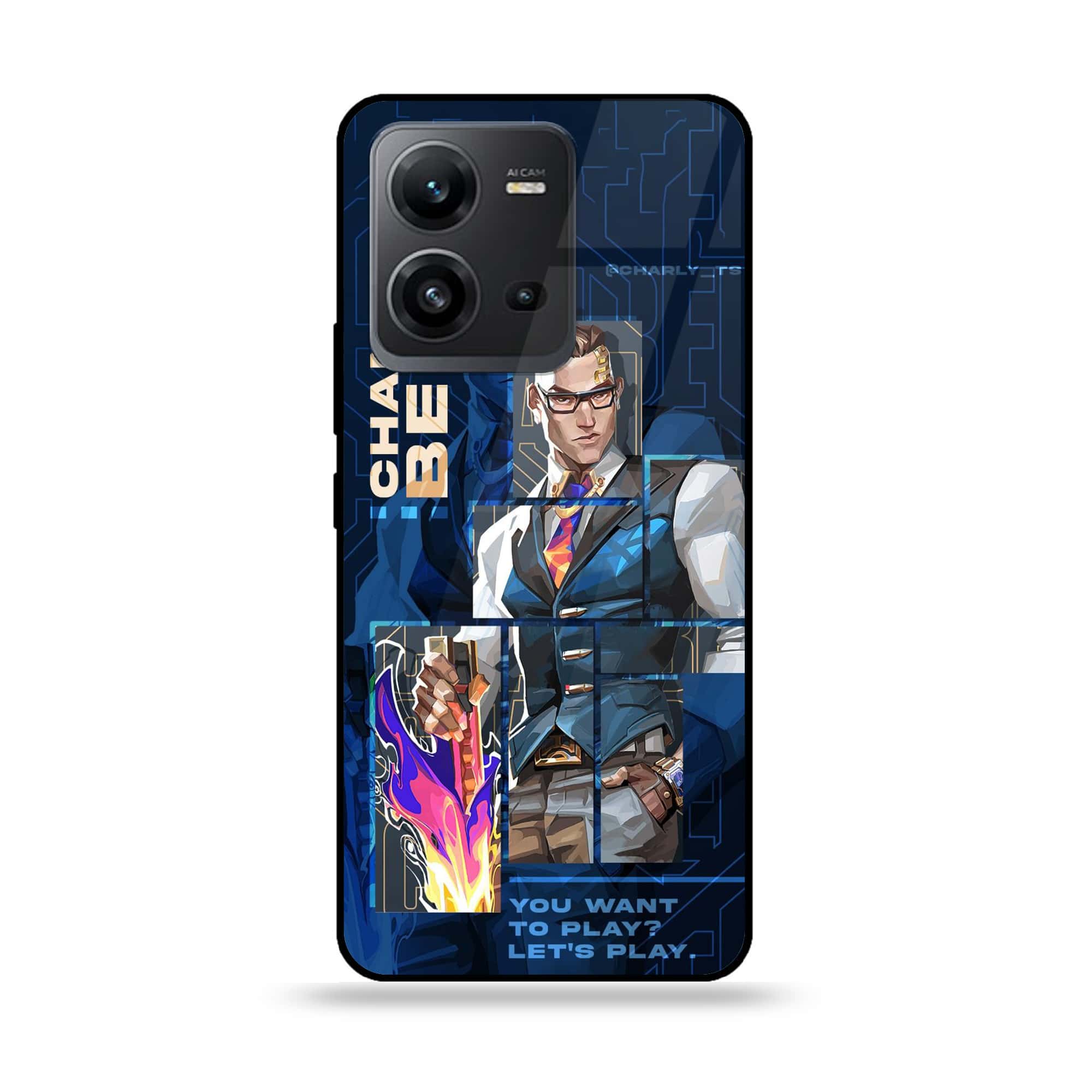 Vivo V25 5G - Battle-Ready Series - Premium Printed Glass soft Bumper shock Proof Case