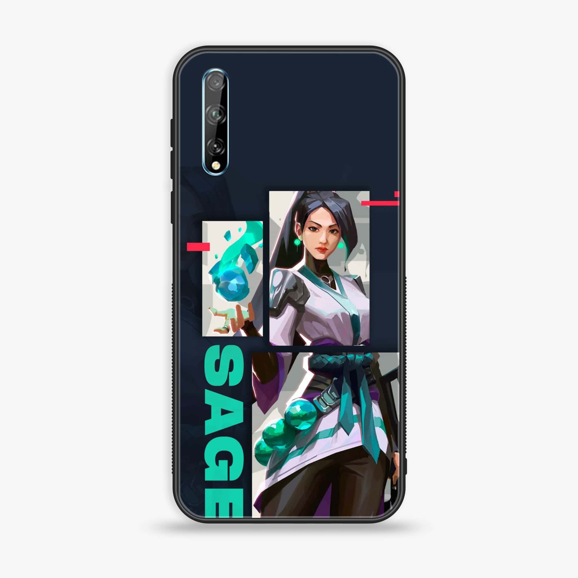 Huawei Y8p - Battle-Ready Series - Premium Printed Glass soft Bumper shock Proof Case