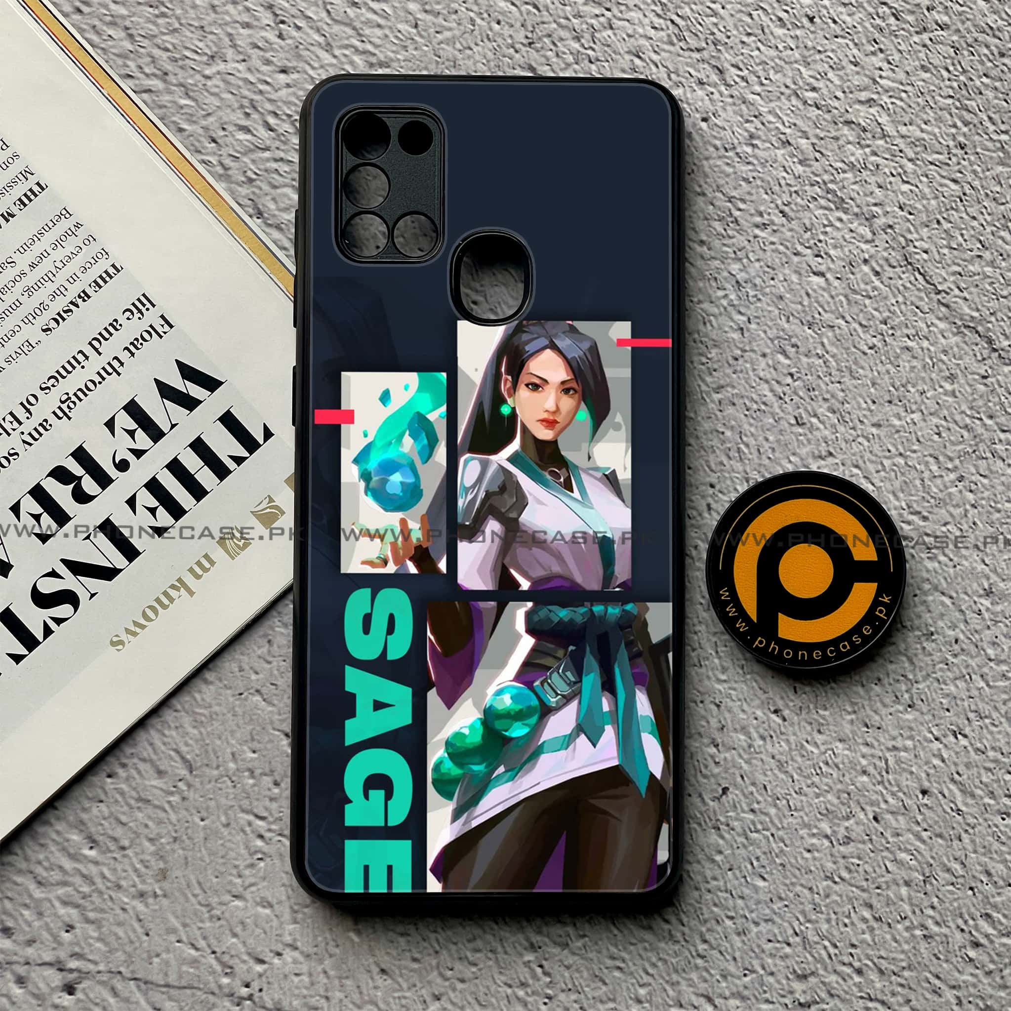 Samsung Galaxy A21s - Battle-Ready Series - Premium Printed Glass soft Bumper shock Proof Case