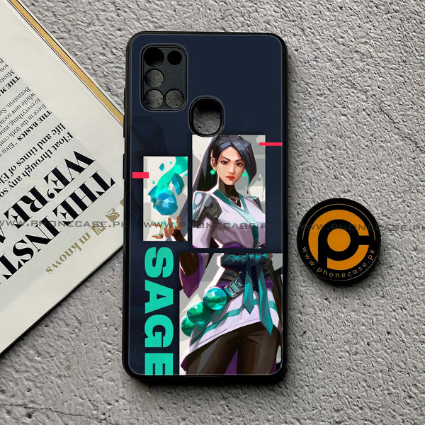 Samsung Galaxy A21s - Battle-Ready Series - Premium Printed Glass soft Bumper shock Proof Case