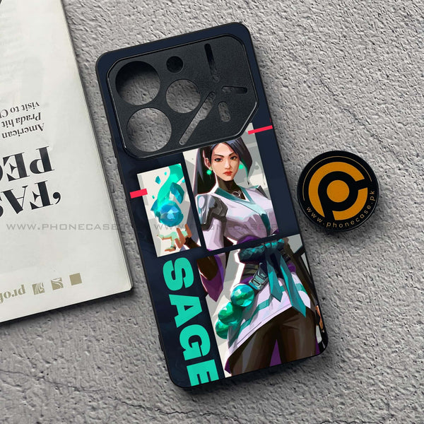 Tecno Pova 6 Pro - Battle-Ready Series - Premium Printed Glass soft Bumper shock Proof Case