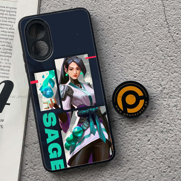 Oppo A18 4G - Battle-Ready Series - Premium Metal  Printed soft Bumper shock Proof Case