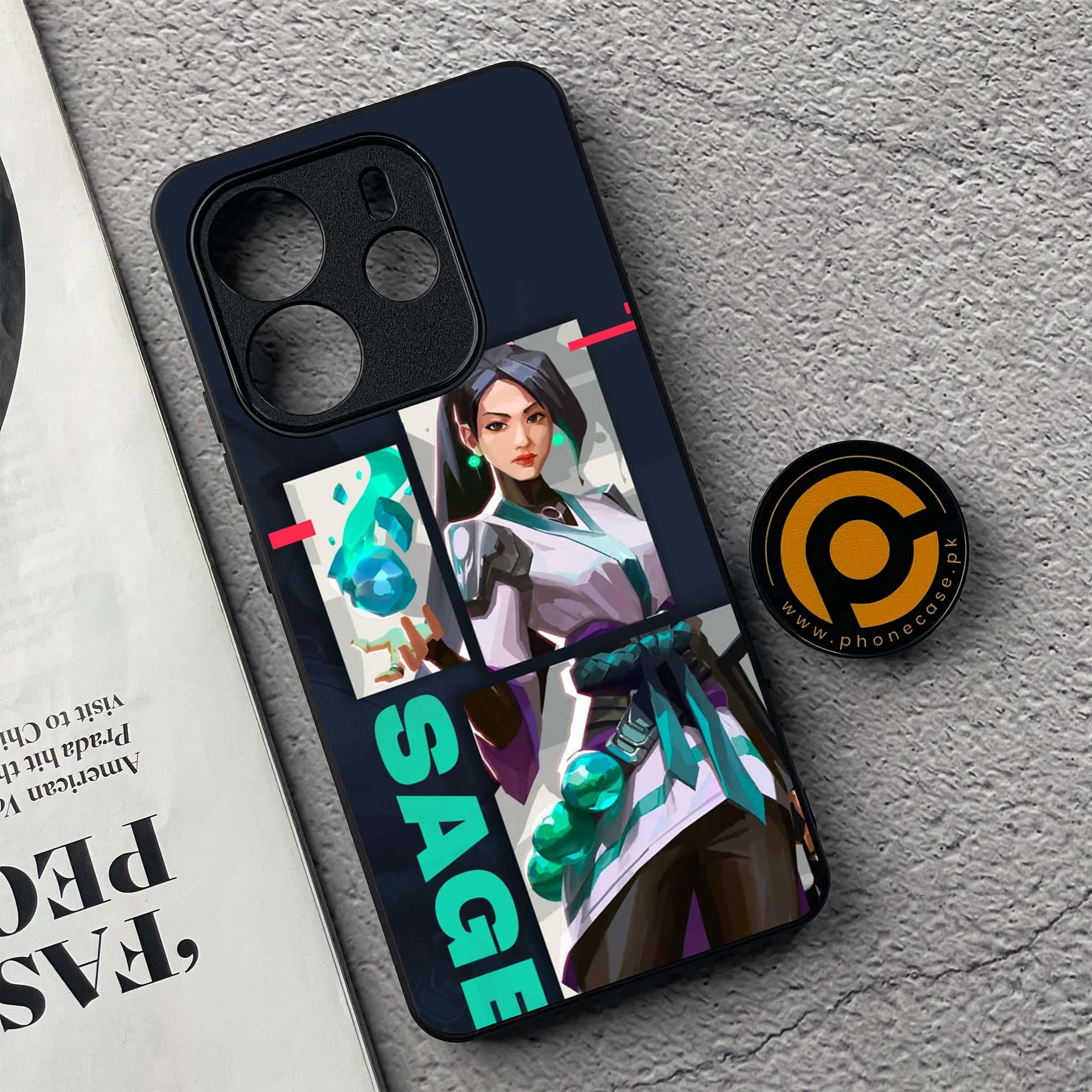 Xiaomi Redmi Note 14 - Battle-Ready Series - Premium Printed Glass soft Bumper shock Proof Case