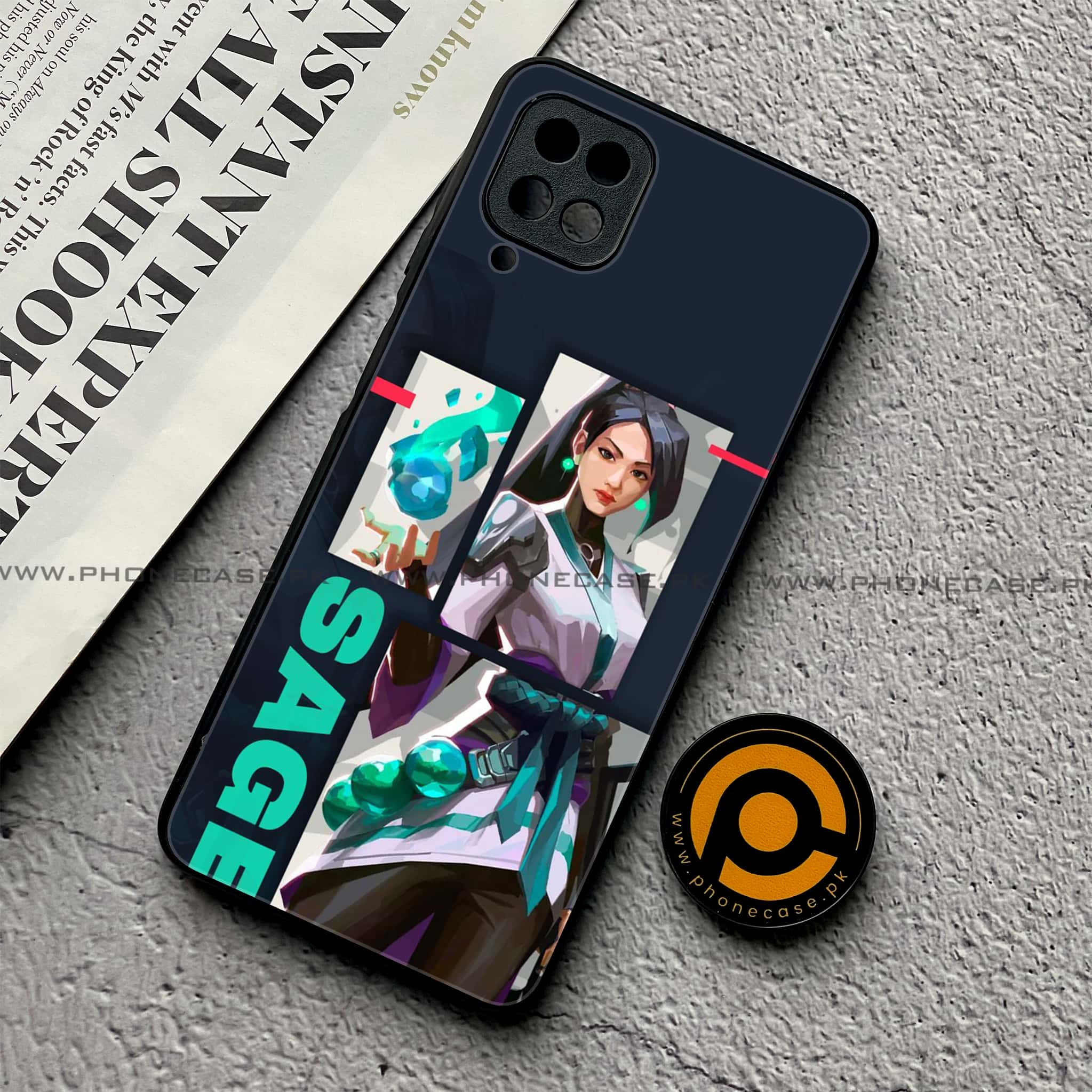 Samsung Galaxy A12 / A12 Nacho -  Battle-Ready Series - Premium Printed Glass soft Bumper shock Proof Case
