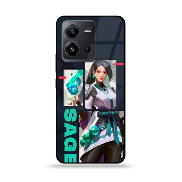 Vivo V25 5G - Battle-Ready Series - Premium Printed Glass soft Bumper shock Proof Case