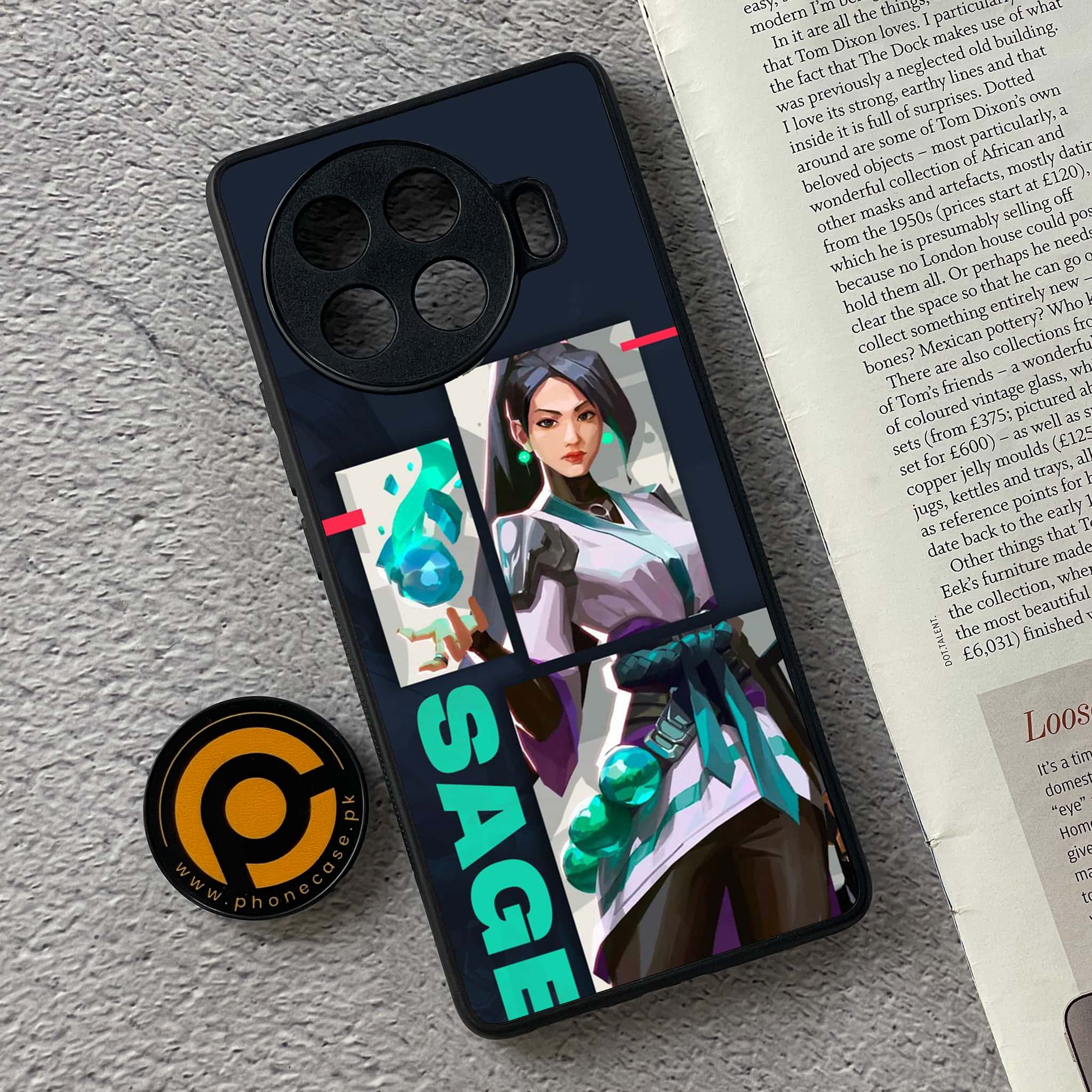 Tecno Spark 20 pro plus - Battle-Ready Series - Premium Metal Printed soft Bumper shock Proof Case
