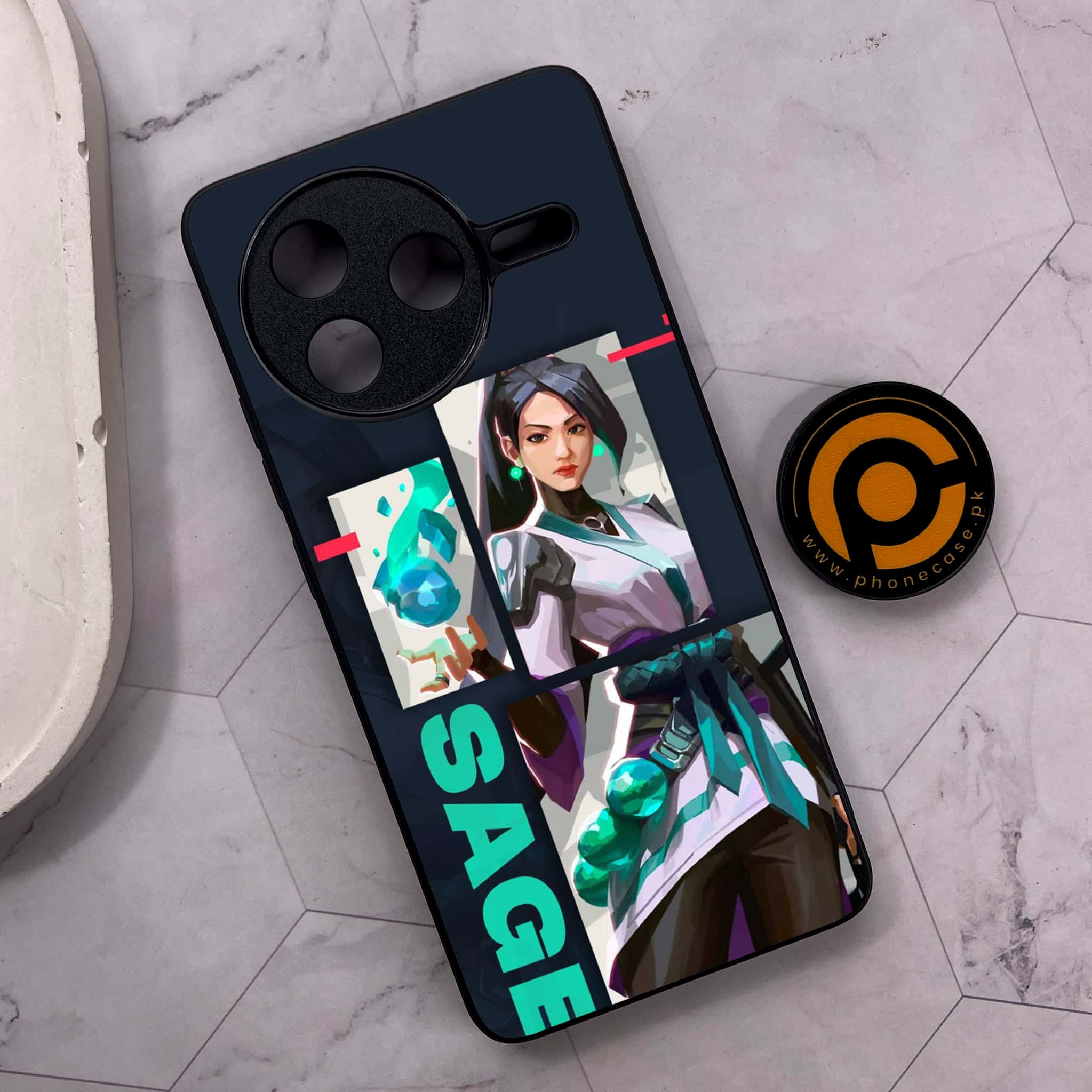 Xiaomi Poco F7 Pro 5G - Battle-Ready Series - Premium Metal Printed soft Bumper shock Proof Case