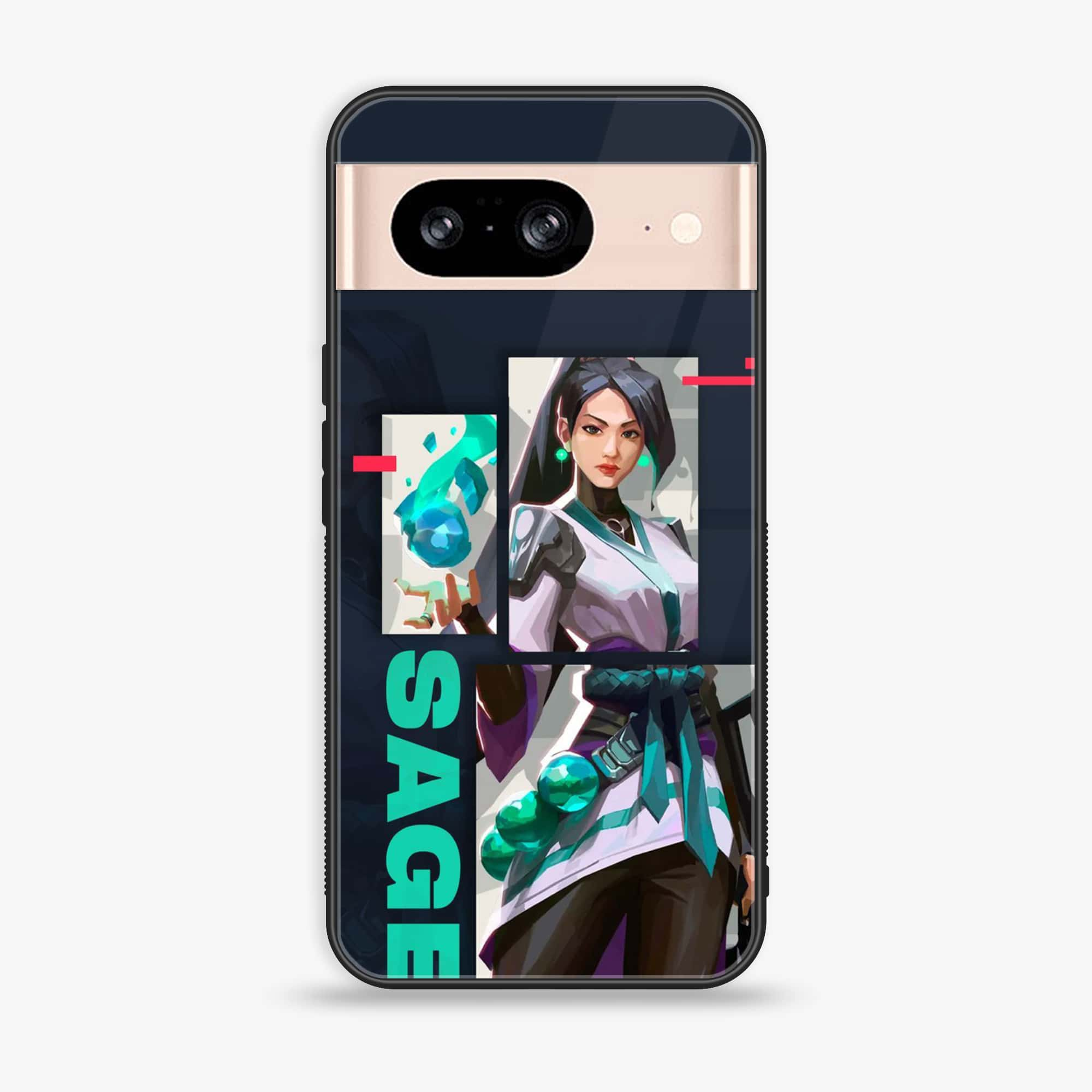 Google Pixel 8 - Battle-Ready Series - Premium Printed Glass soft Bumper shock Proof Case