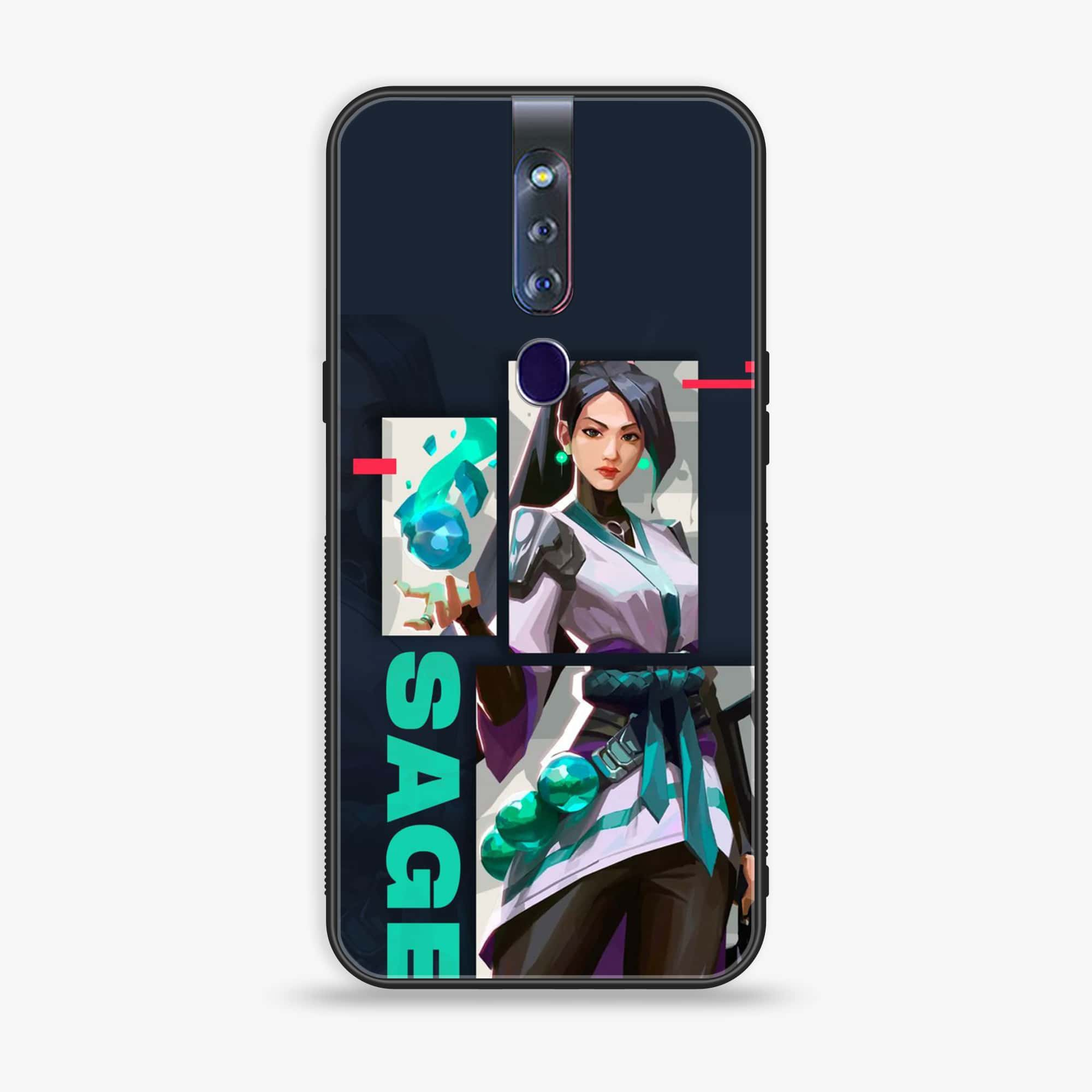 Oppo F11 Pro Battle-Ready Series Premium Printed Glass soft Bumper shock Proof Case