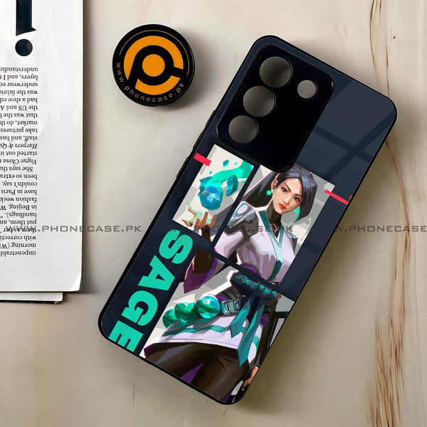 Vivo V29e - Battle-Ready Series - Premium Printed Glass soft Bumper shock Proof Case