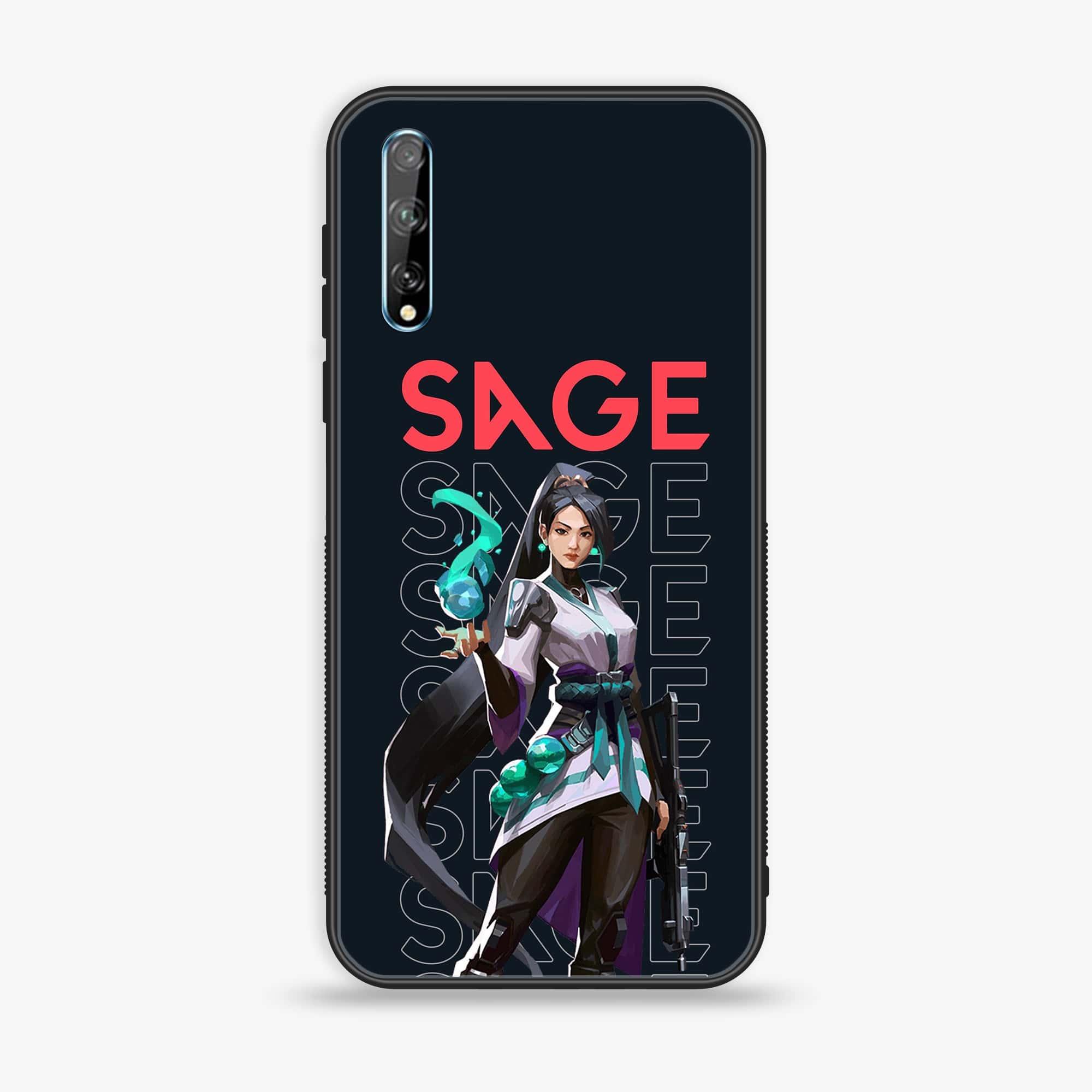 Huawei Y8p - Battle-Ready Series - Premium Printed Glass soft Bumper shock Proof Case
