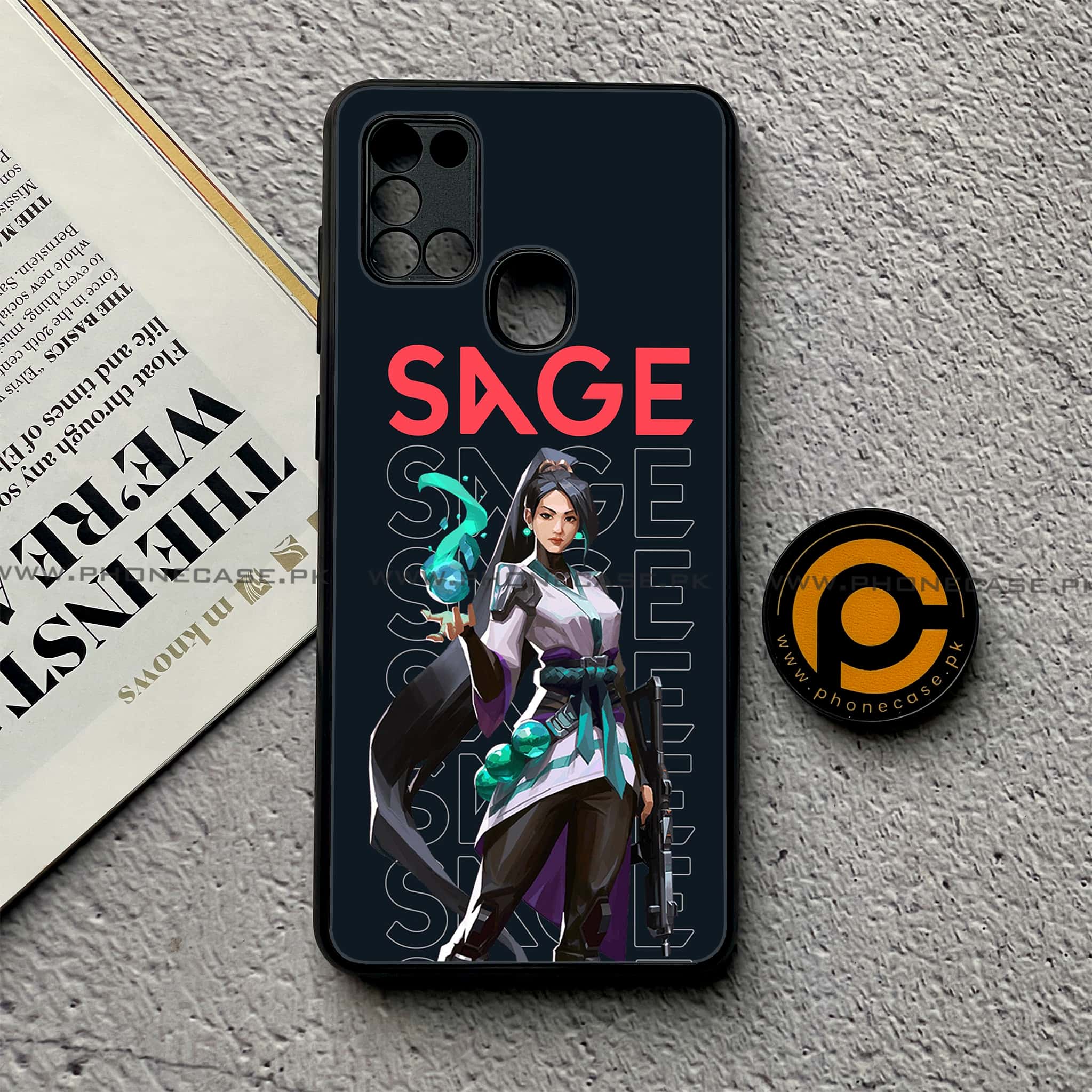 Samsung Galaxy A21s - Battle-Ready Series - Premium Printed Glass soft Bumper shock Proof Case