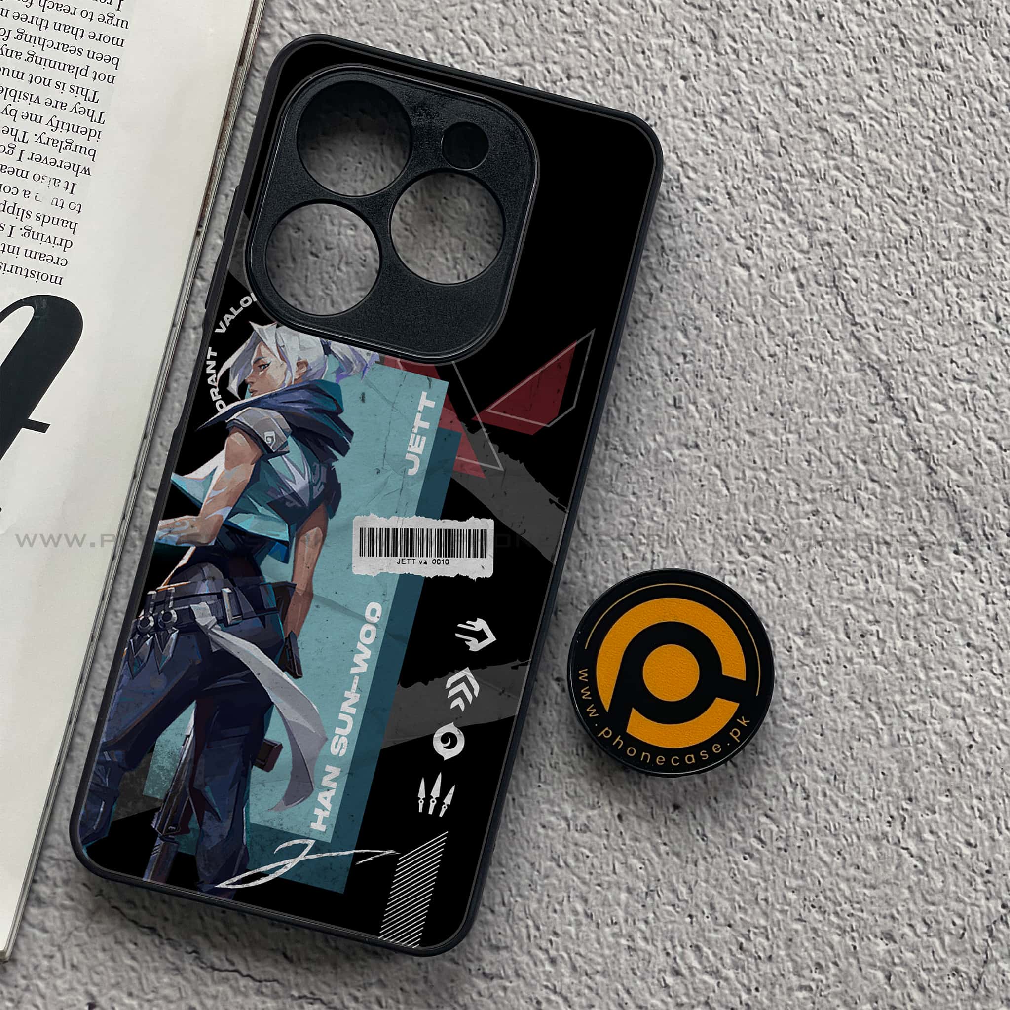 Infinix Smart 8 - Battle-Ready Series - Premium Metal Printed soft Bumper shock Proof Case