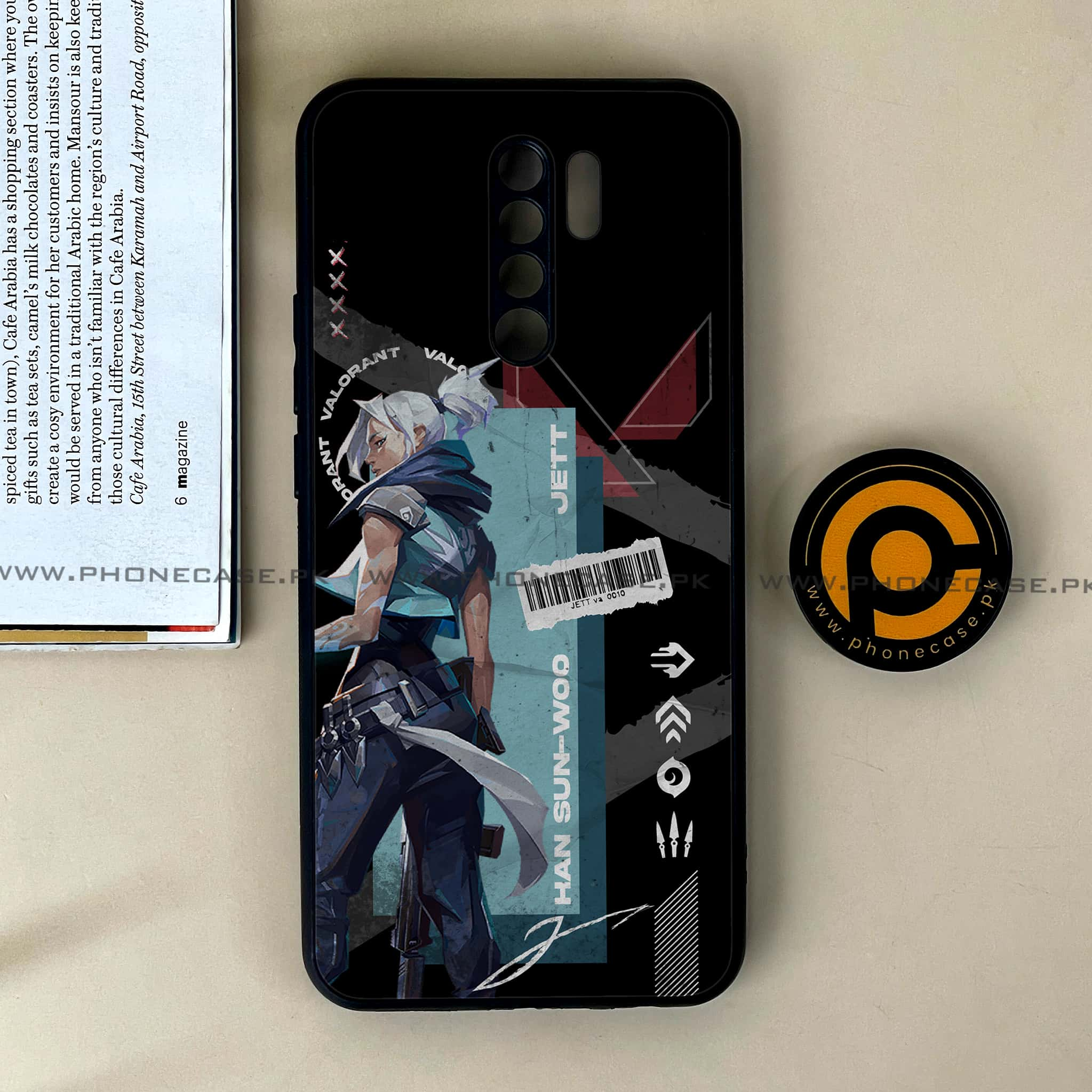 Xiaomi Redmi 9 - Battle-Ready Series - Premium Printed Glass soft Bumper shock Proof Case