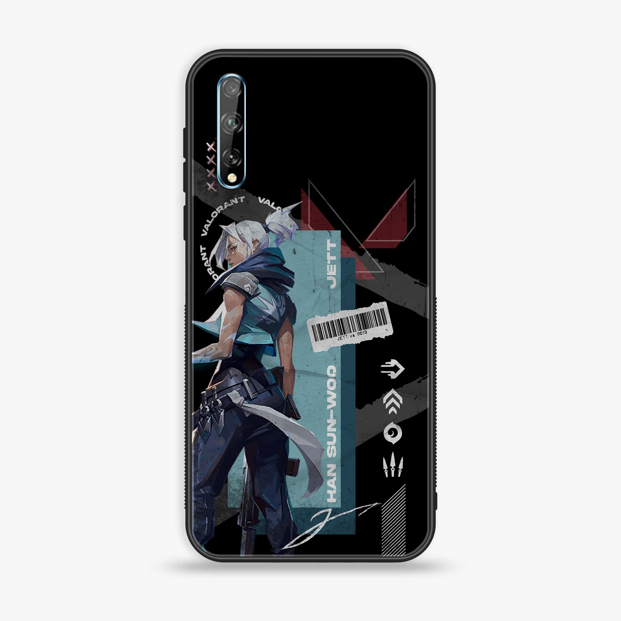 Huawei Y8p - Battle-Ready Series - Premium Printed Glass soft Bumper shock Proof Case