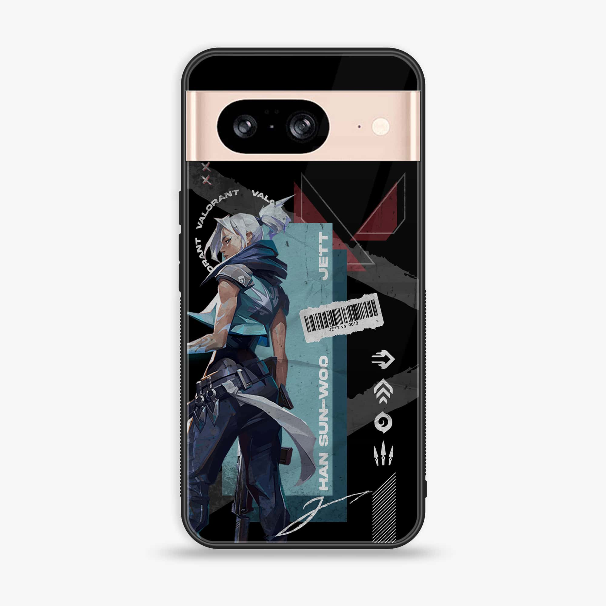 Google Pixel 8 - Battle-Ready Series - Premium Printed Glass soft Bumper shock Proof Case