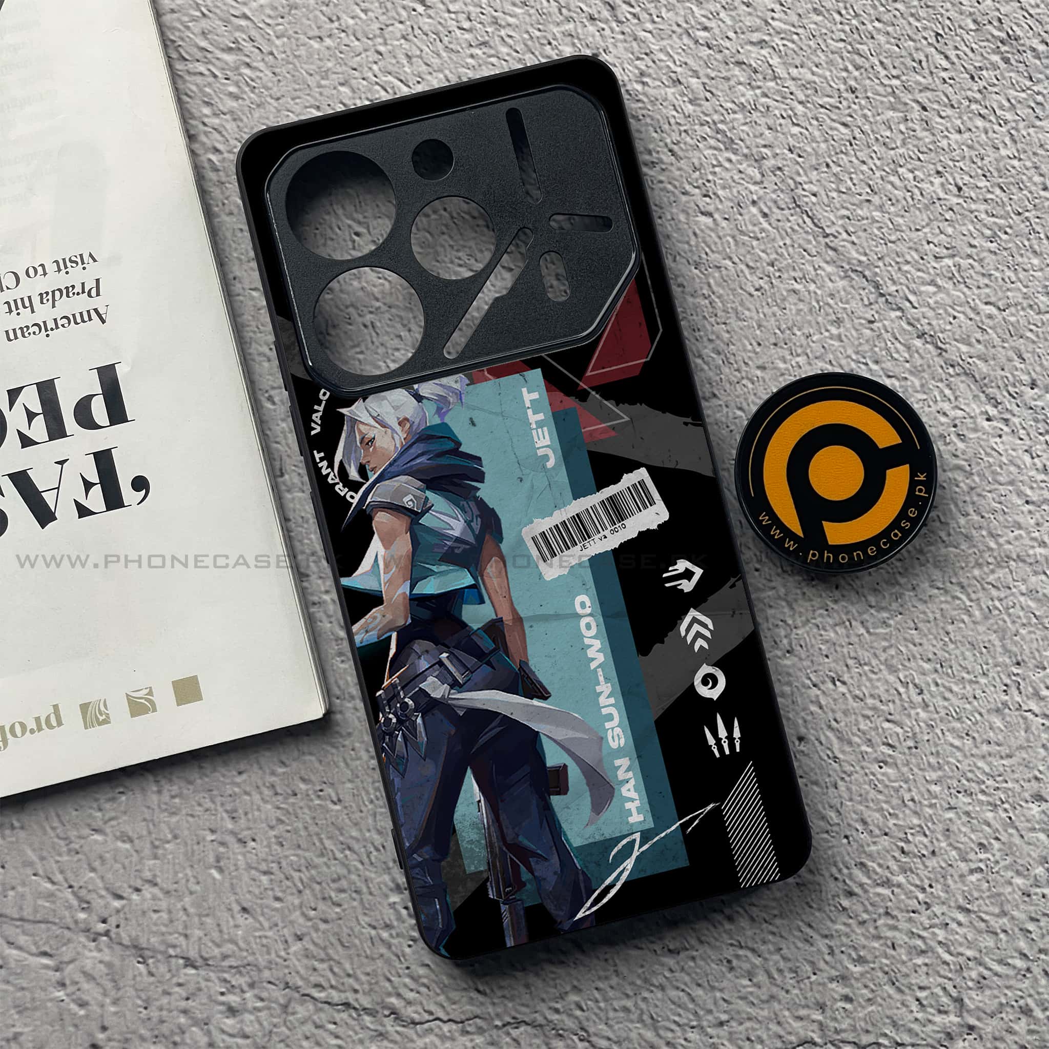 Tecno Pova 6 - Battle-Ready Series - Premium Printed Glass soft Bumper shock Proof Case