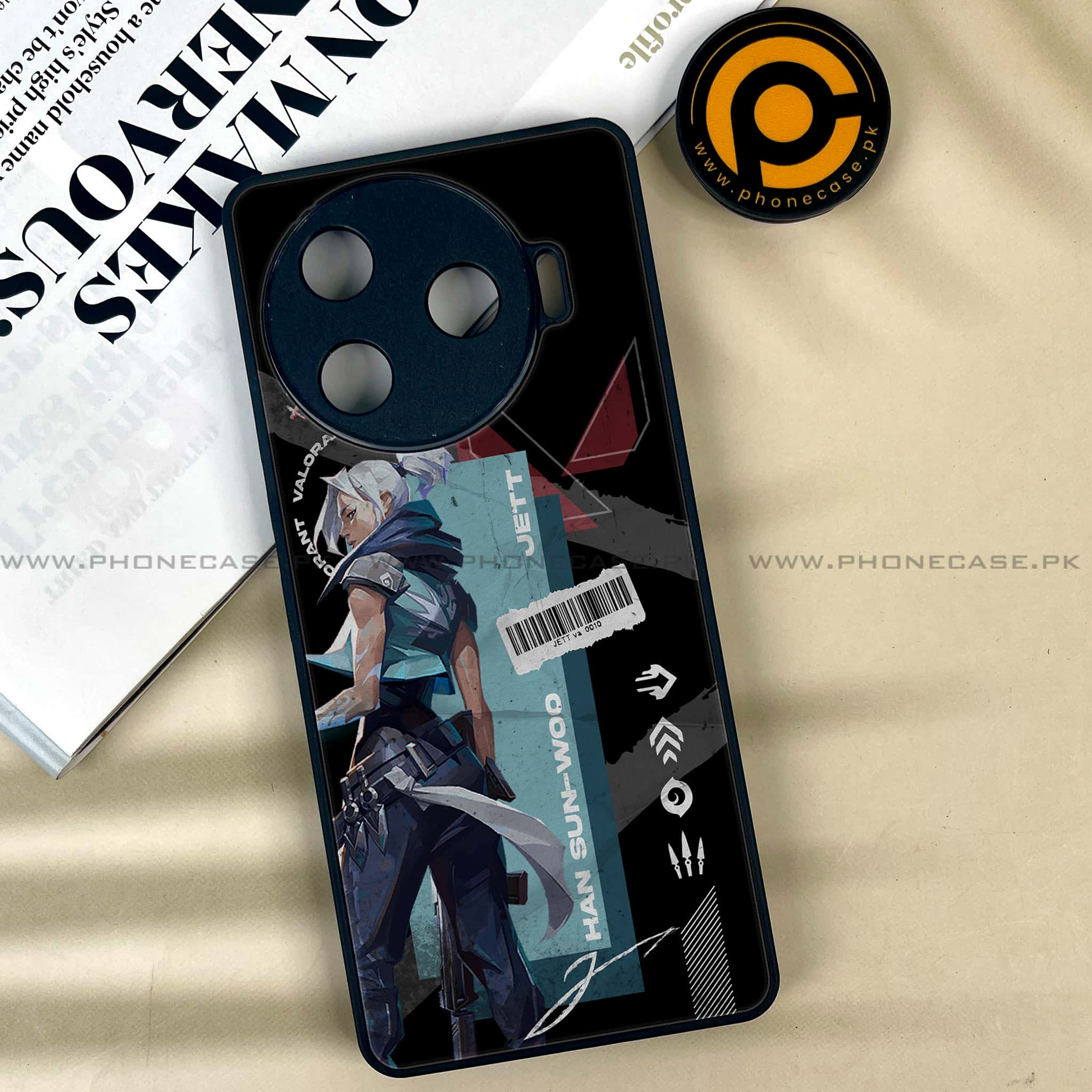 Tecno Camon 30 Pro - Battle-Ready Series - Premium Printed Glass soft Bumper shock Proof Case