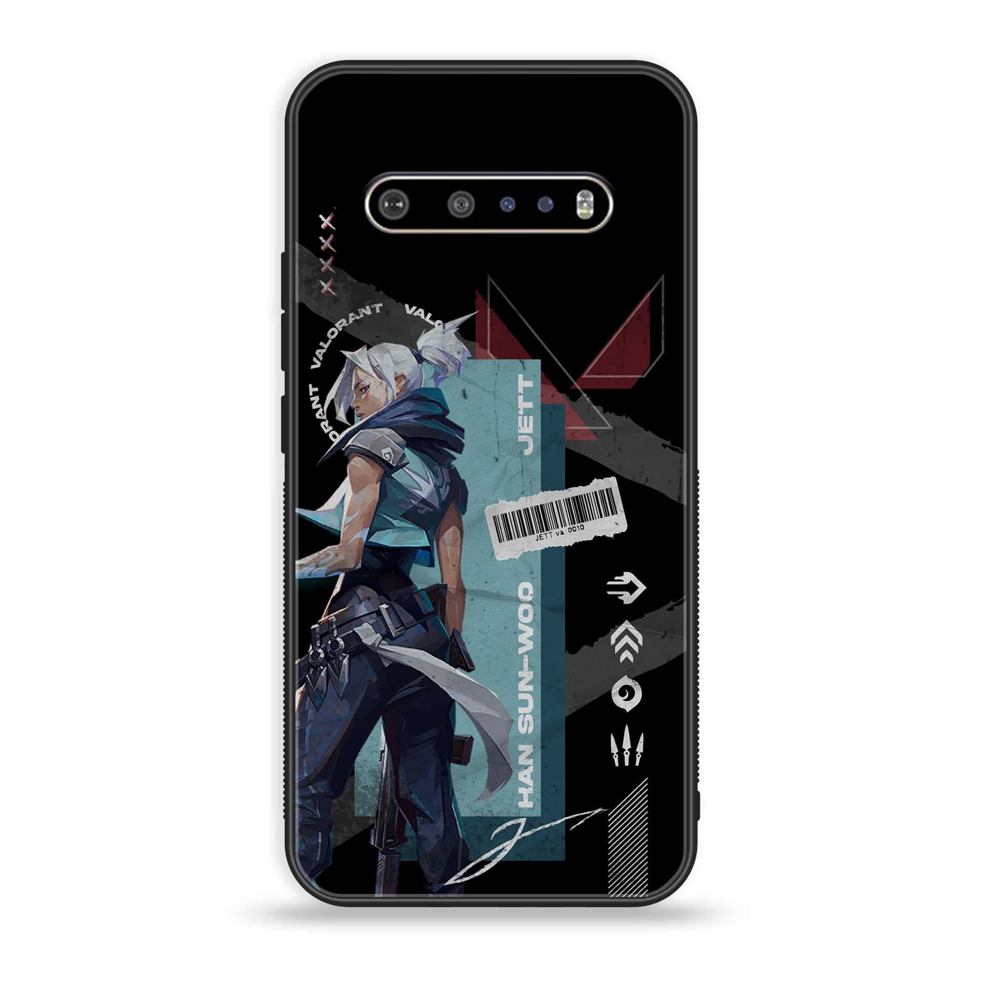 LG V60 Battle-Ready Series Premium Printed Glass soft Bumper shock Proof Case