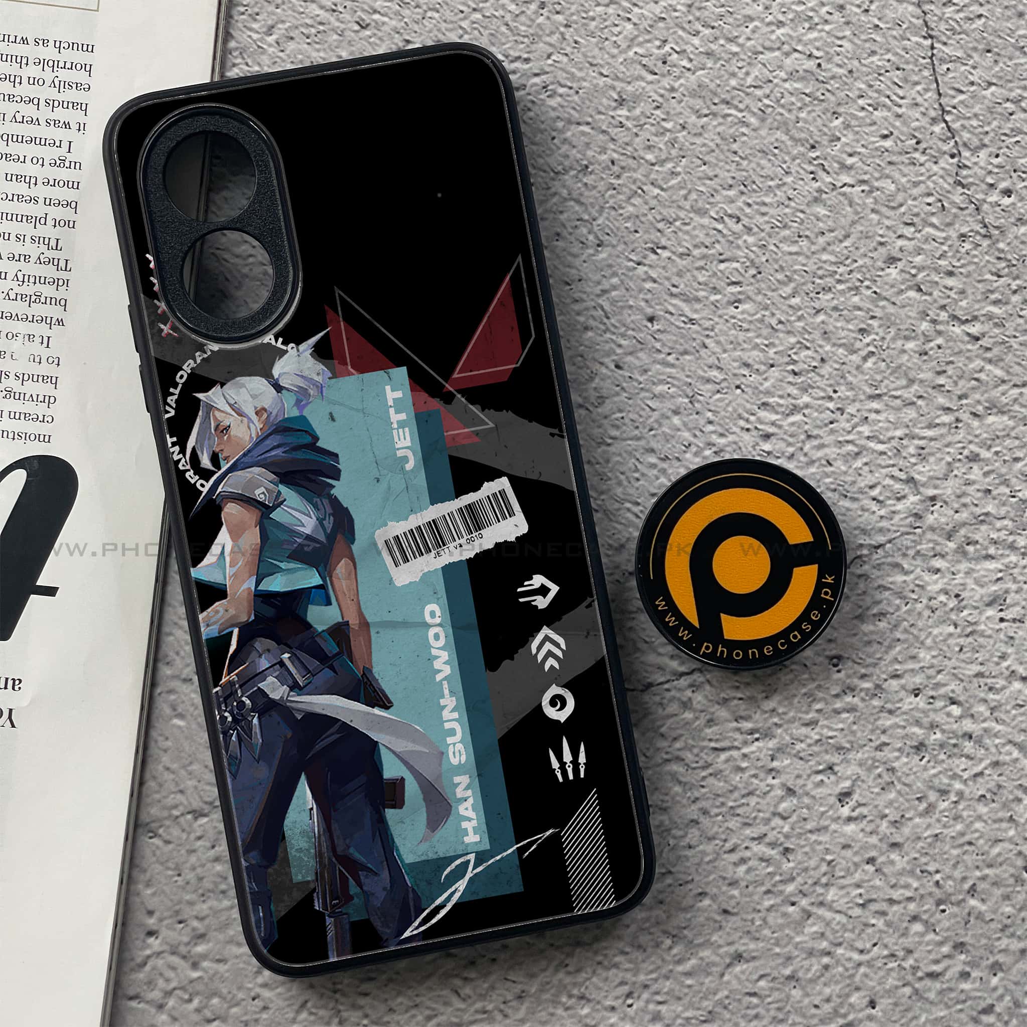 Oppo A18 4G - Battle-Ready Series - Premium Metal  Printed soft Bumper shock Proof Case