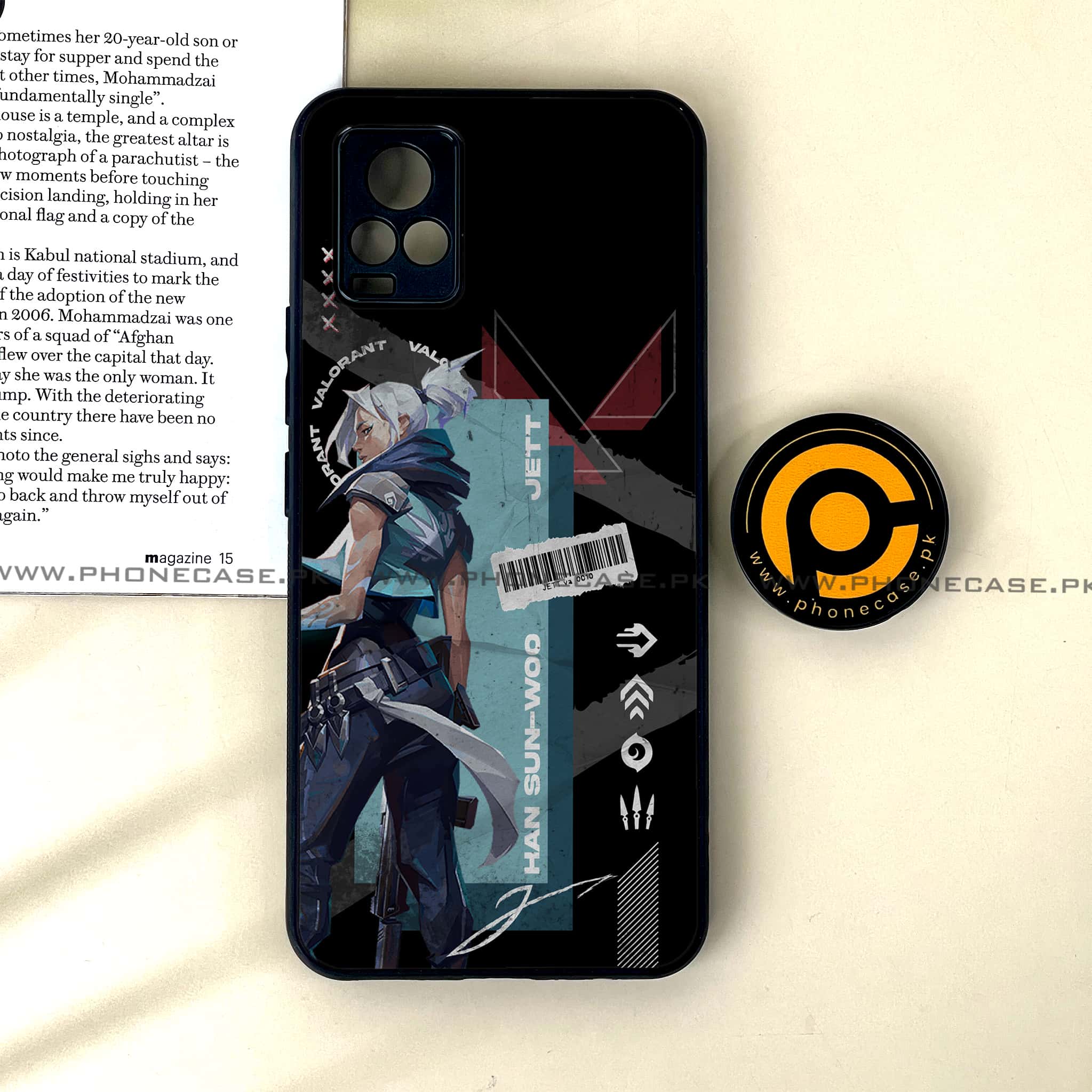Vivo V20 - Battle-Ready Series - Premium Printed Glass soft Bumper shock Proof Case