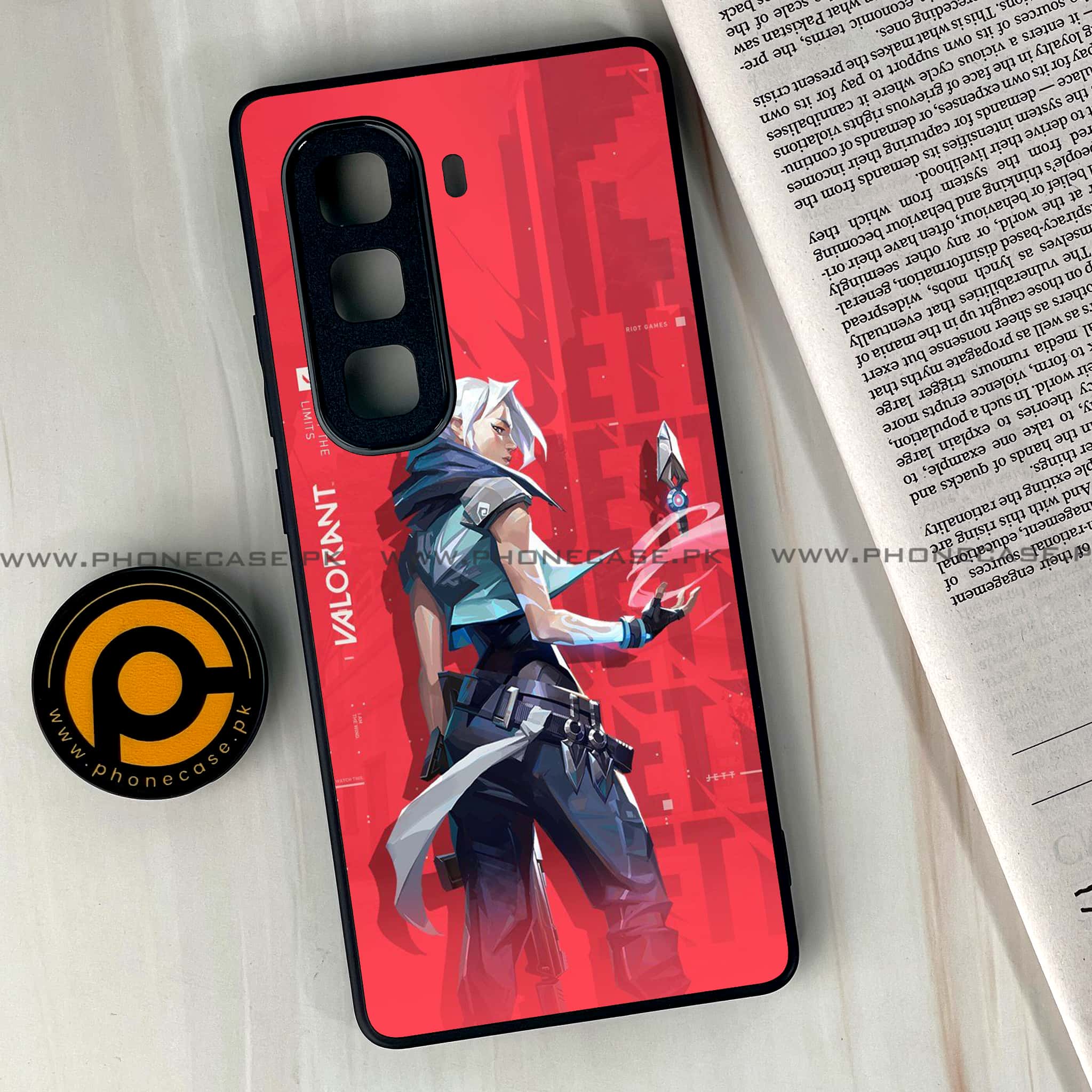 Infinix Hot 60 Pro - Battle-Ready Series - Premium Metal Printed soft Bumper shock Proof Case