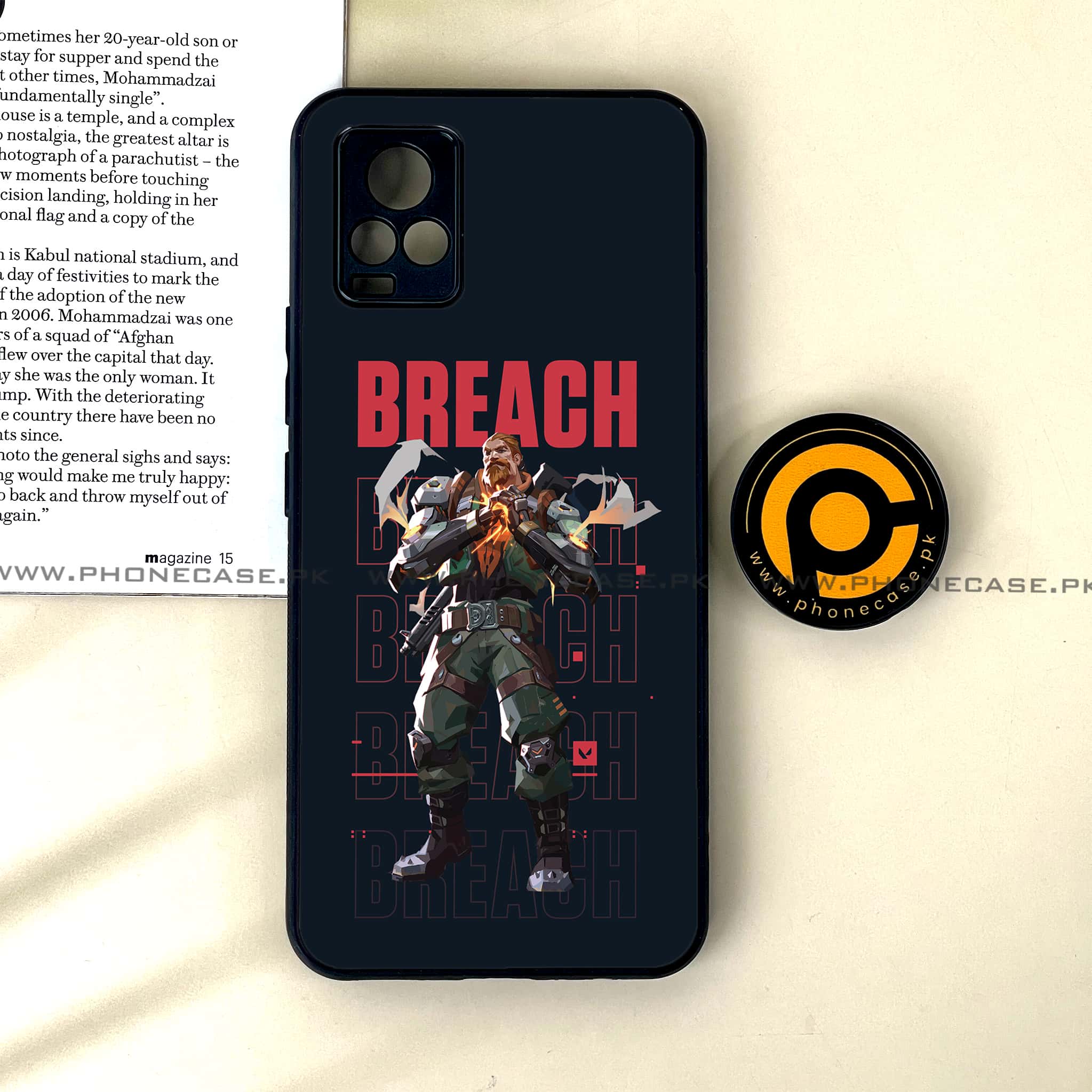 Vivo V20 - Battle-Ready Series - Premium Printed Glass soft Bumper shock Proof Case