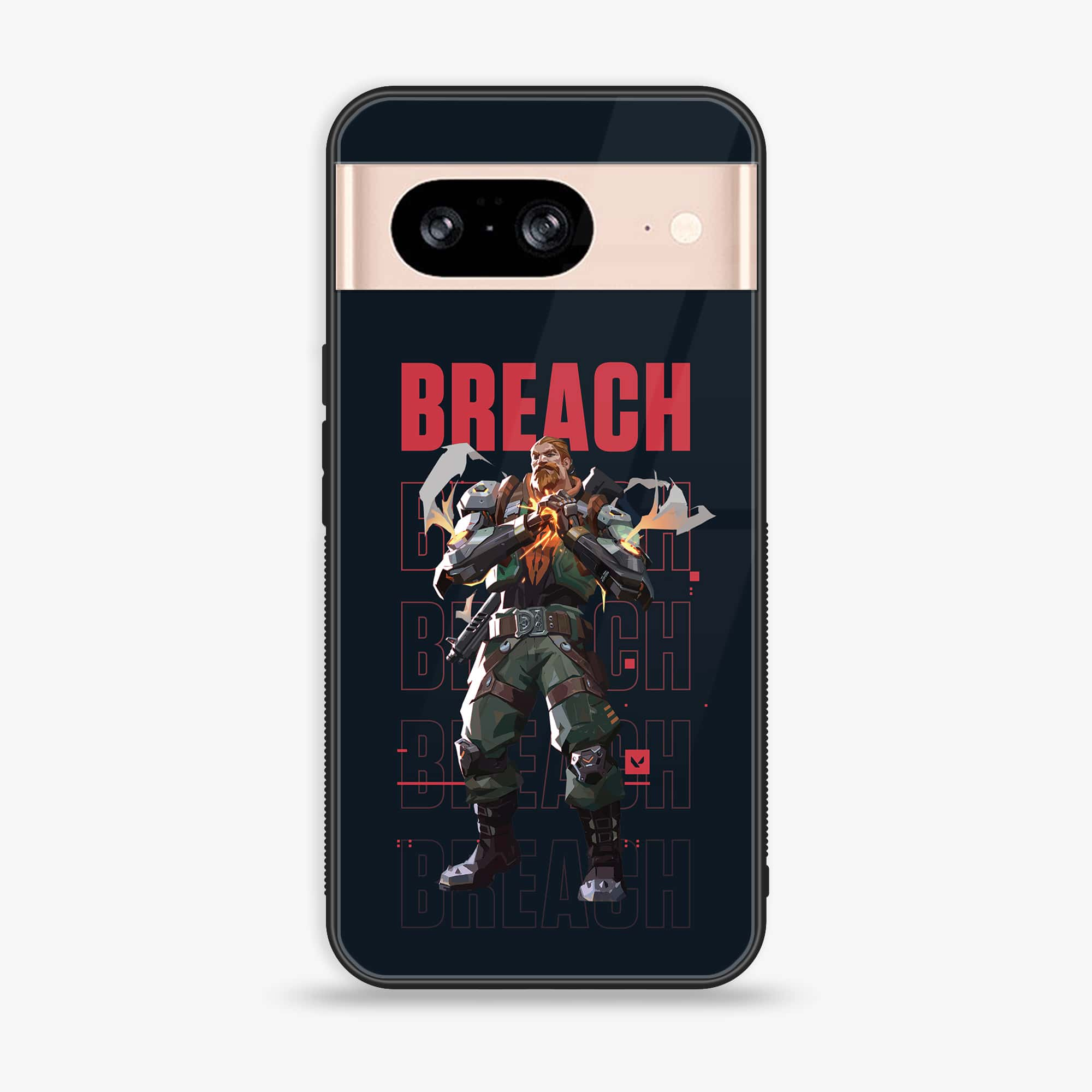 Google Pixel 8 - Battle-Ready Series - Premium Printed Glass soft Bumper shock Proof Case