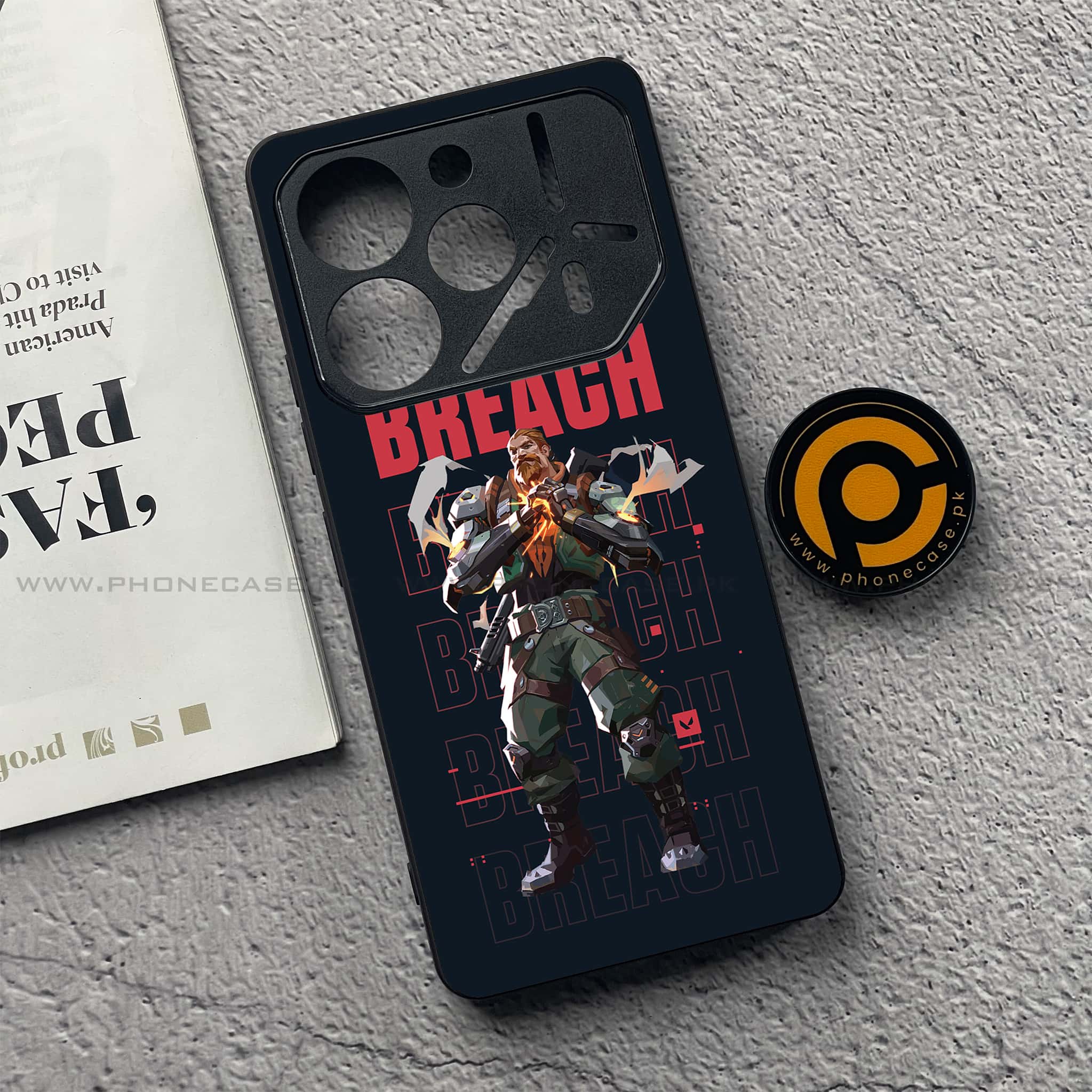 Tecno Pova 6 - Battle-Ready Series - Premium Printed Glass soft Bumper shock Proof Case