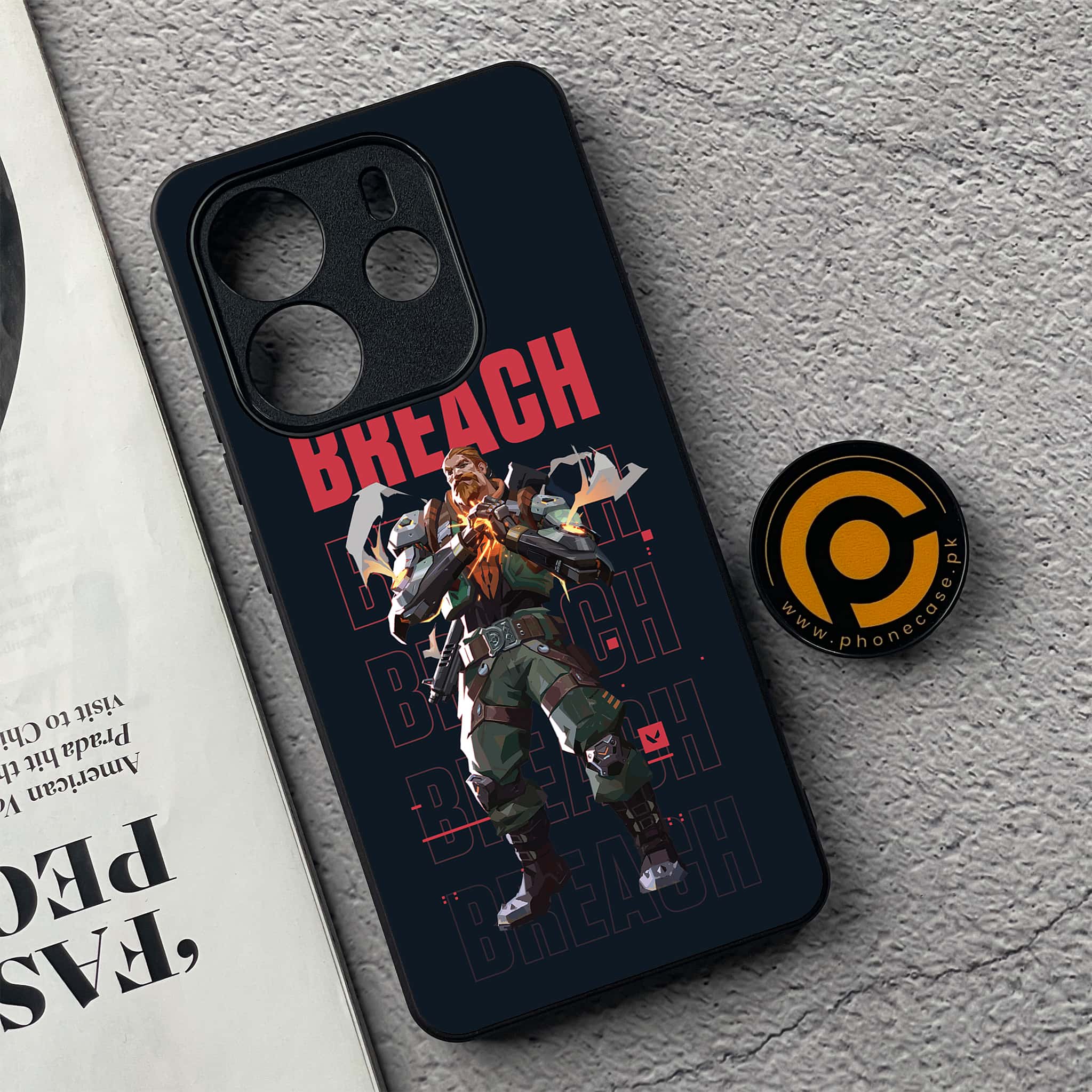 Xiaomi Redmi Note 14 - Battle-Ready Series - Premium Printed Glass soft Bumper shock Proof Case
