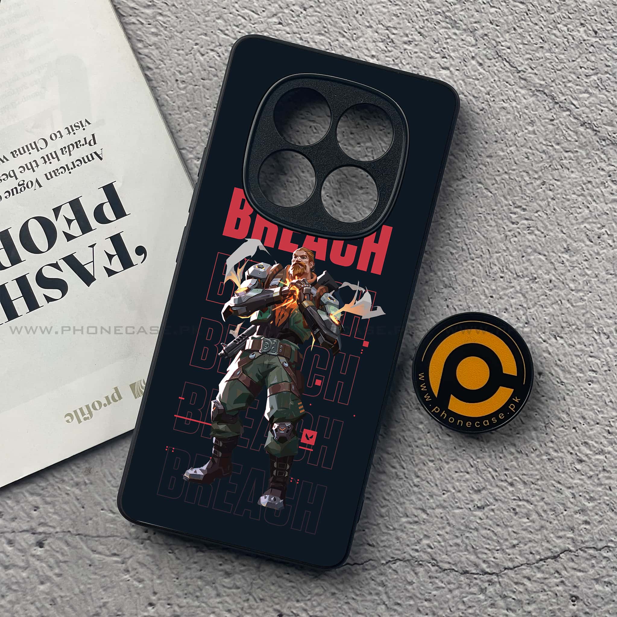 Redmi Note 14 Pro Plus 5G - Battle-Ready Series - Premium Printed Glass soft Bumper shock Proof Case