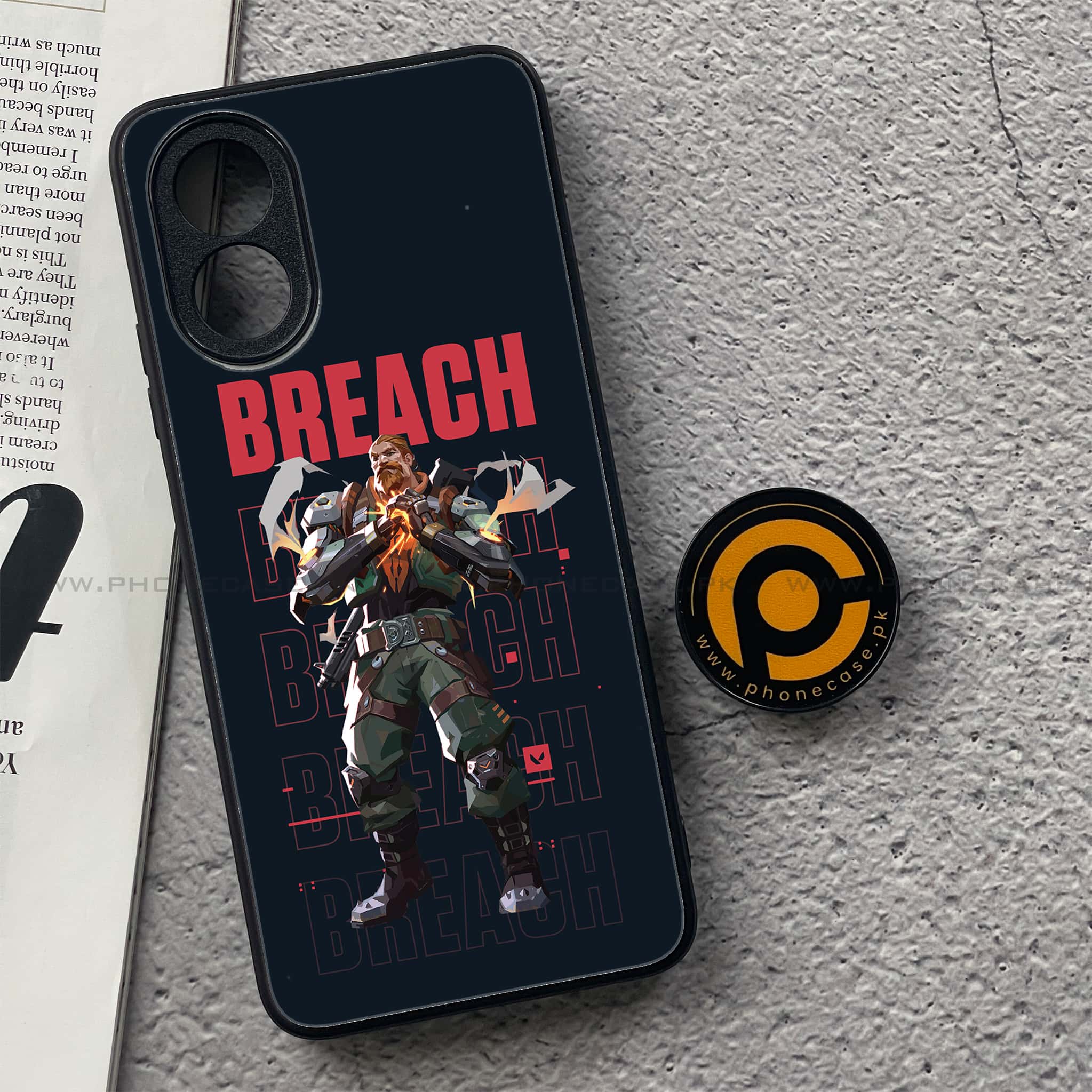 Oppo A18 4G - Battle-Ready Series - Premium Metal  Printed soft Bumper shock Proof Case