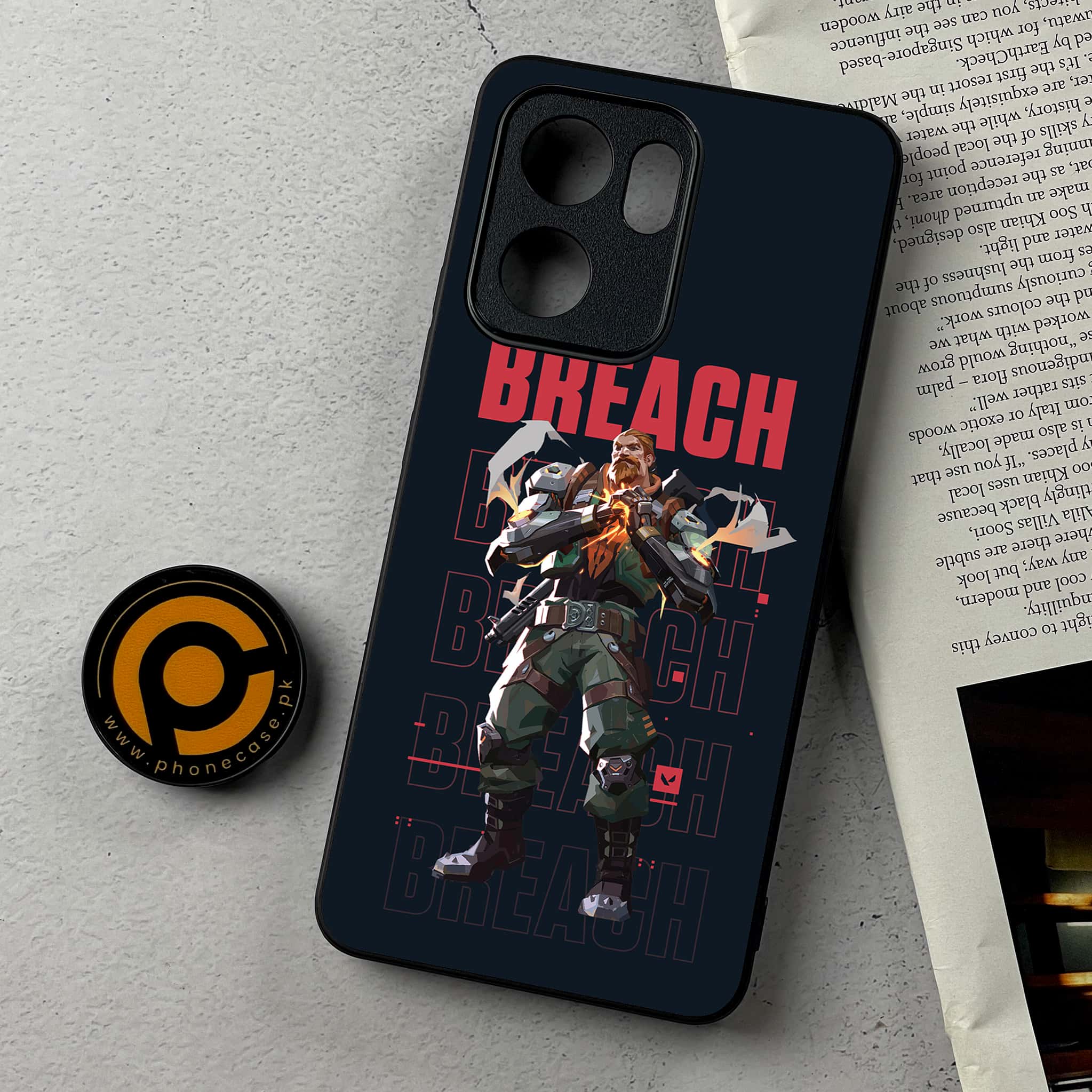 Oppo Reno 14F - Battle-Ready Series - Premium Metal Printed Soft Bumper Shockproof Case