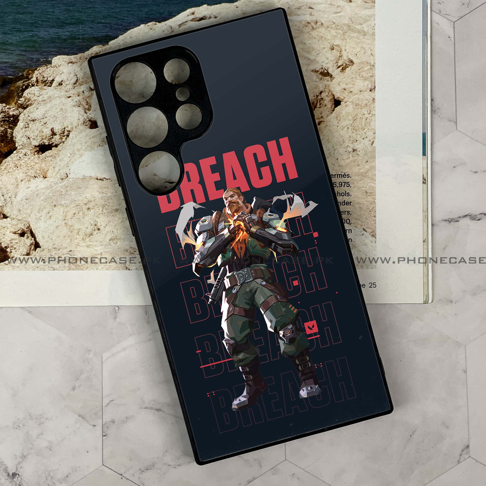 Samsung Galaxy S24 Ultra - Battle-Ready Series - Premium Metal Printed soft Bumper shock Proof Case