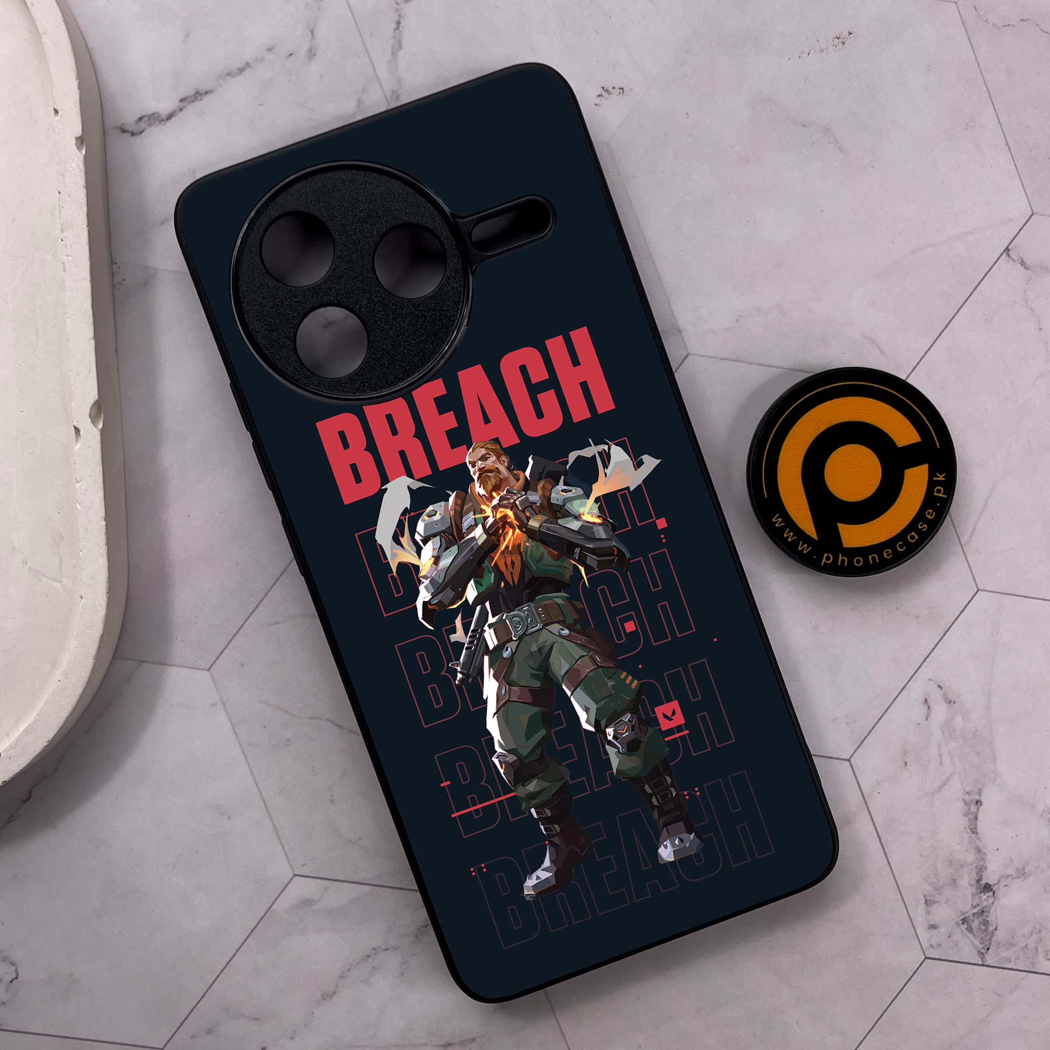 Xiaomi Poco F7 Pro 5G - Battle-Ready Series - Premium Metal Printed soft Bumper shock Proof Case