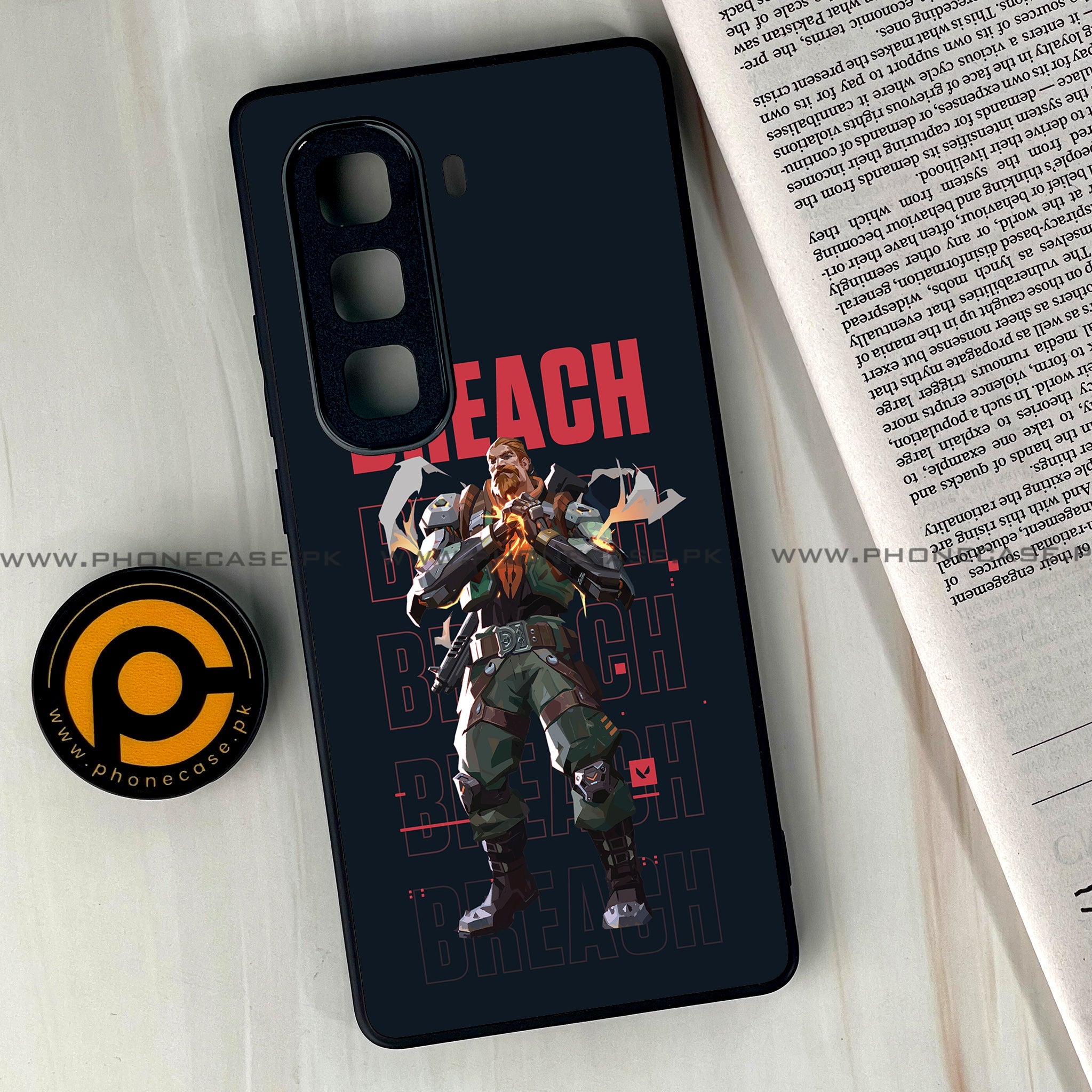 Infinix Hot 60 Pro Plus - Battle-Ready Series - Premium Metal Printed soft Bumper shock Proof Case