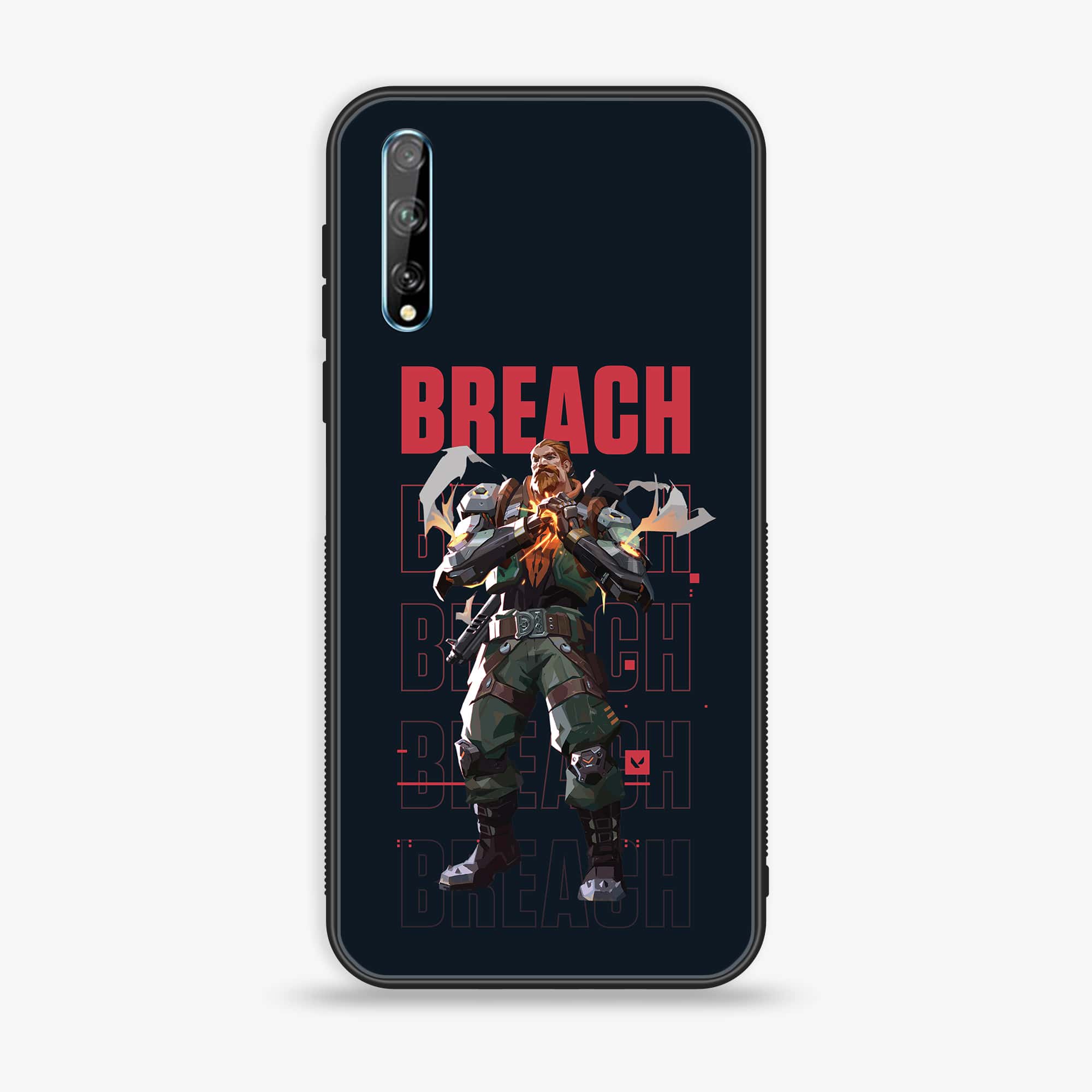 Huawei Y8p - Battle-Ready Series - Premium Printed Glass soft Bumper shock Proof Case