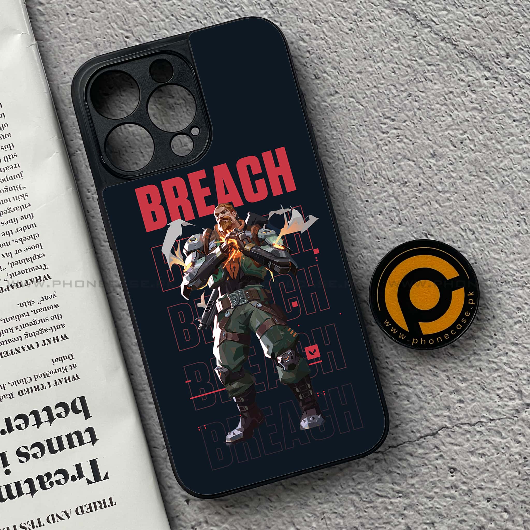iPhone 15 Pro - Battle-Ready Series - Premium Metal Printed soft Bumper shock Proof Case