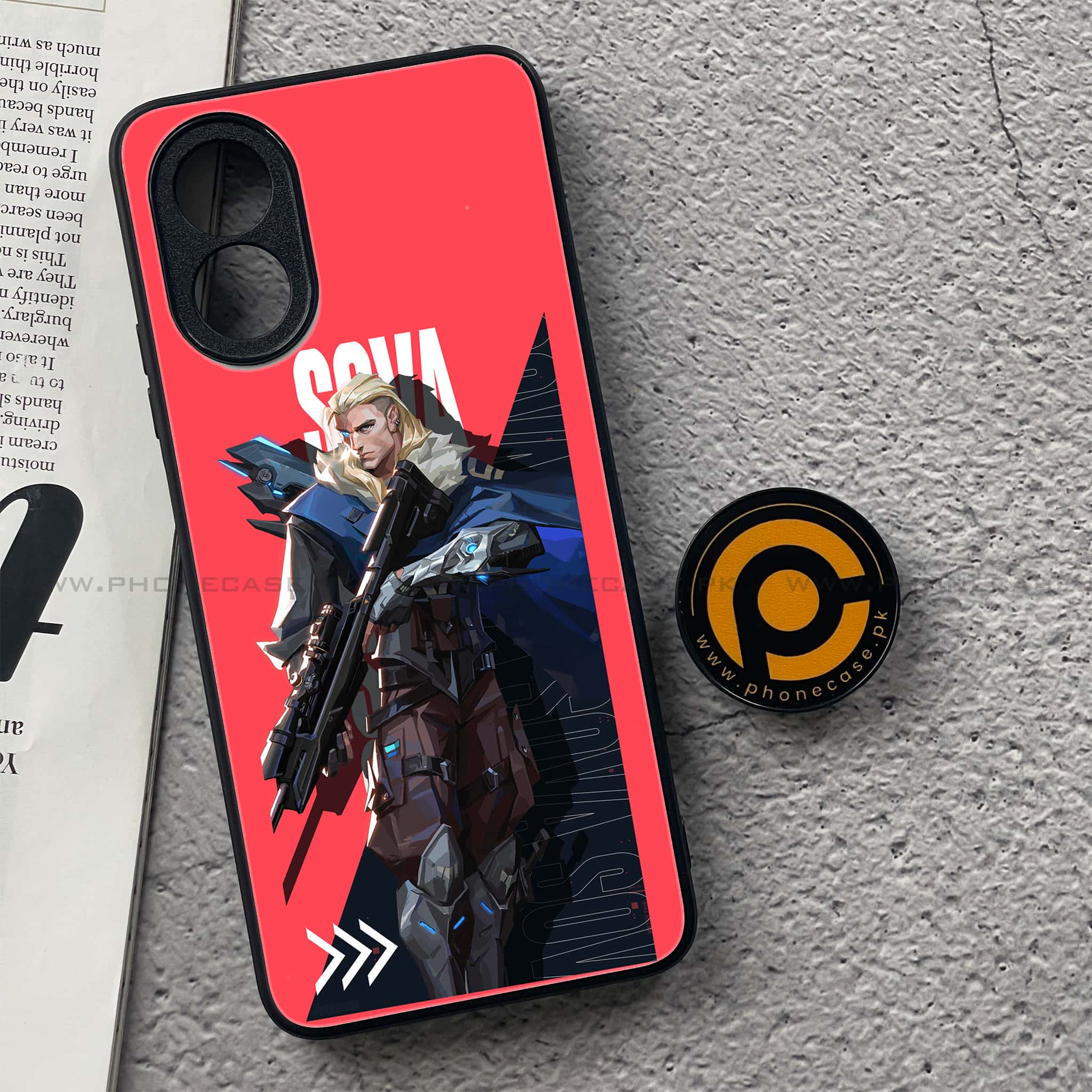 Oppo A18 4G - Battle-Ready Series - Premium Metal  Printed soft Bumper shock Proof Case