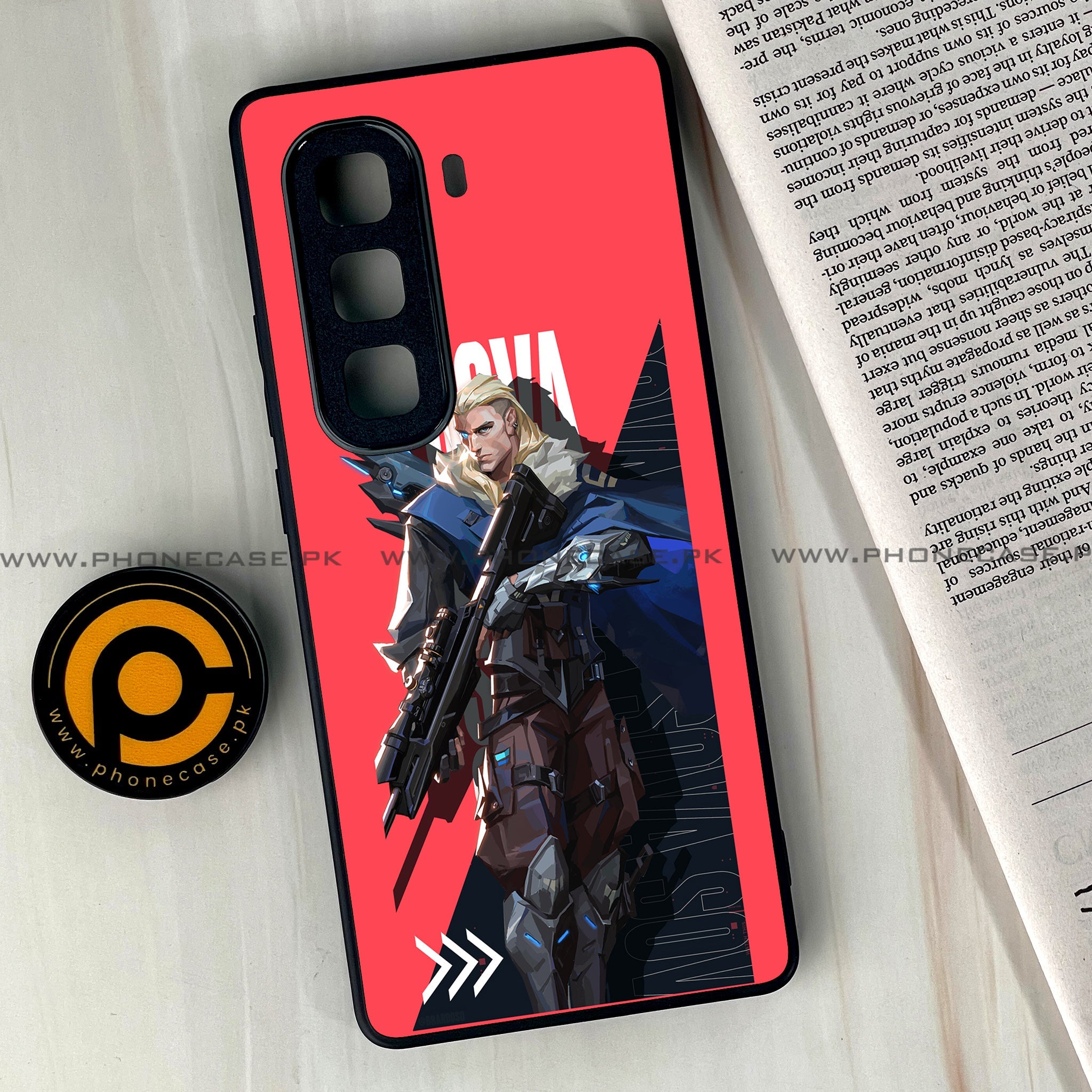 Infinix Hot 60 Pro Plus - Battle-Ready Series - Premium Metal Printed soft Bumper shock Proof Case