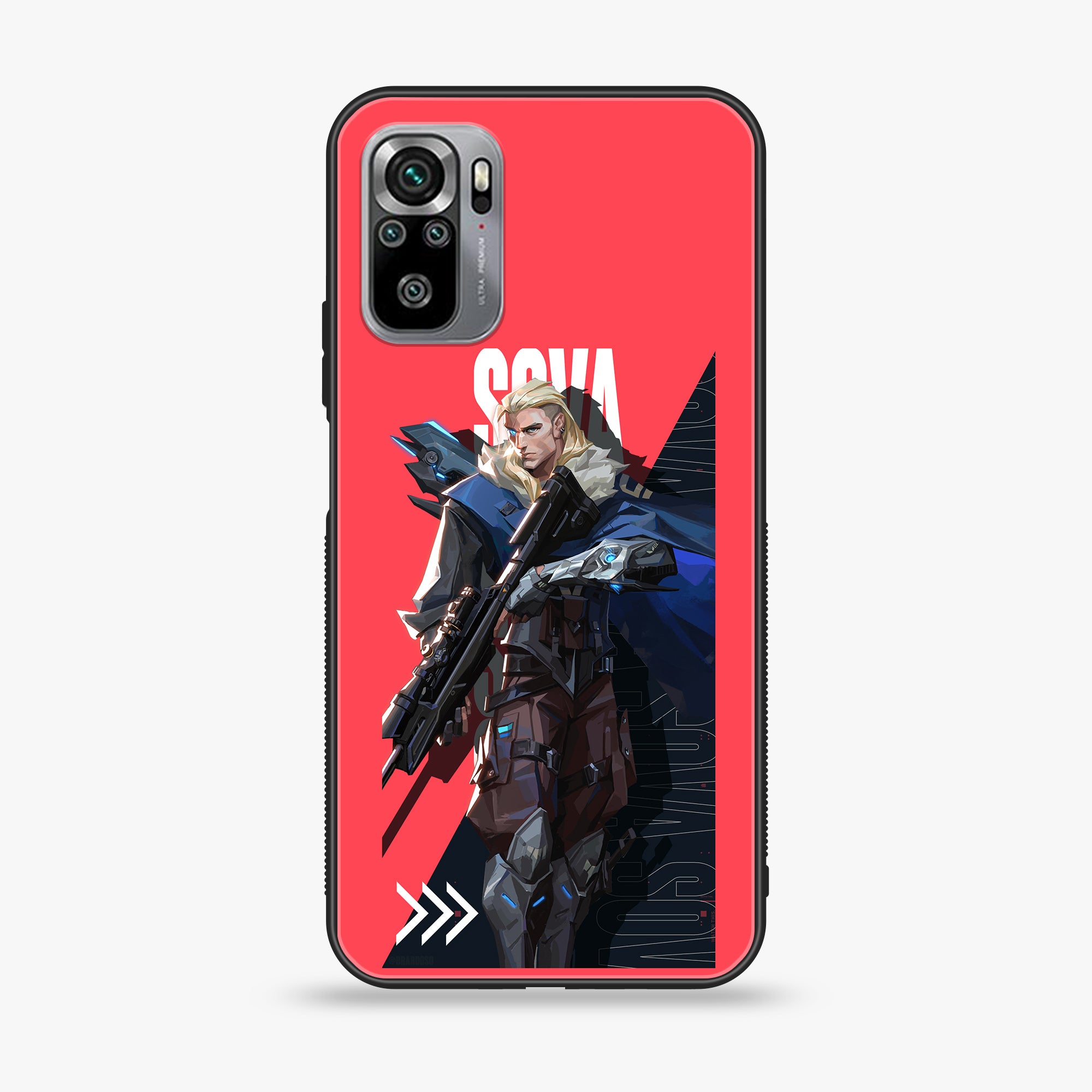 Xiaomi Redmi Note 10S- Battle-Ready - Premium Printed Glass soft Bumper shock Proof Case