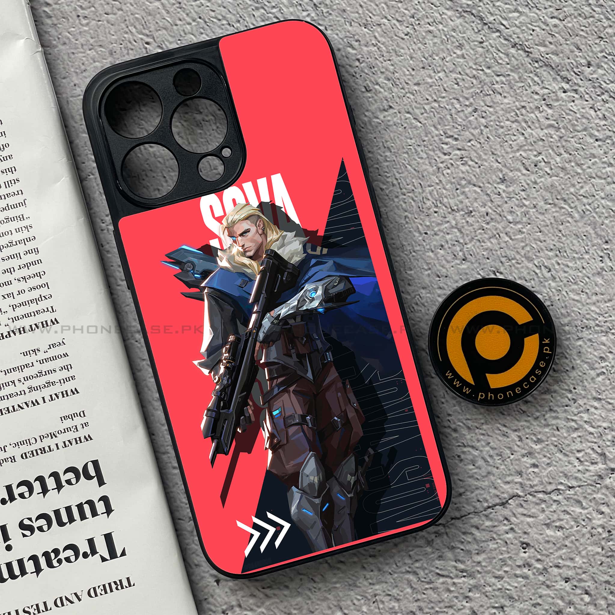 iPhone 15 Pro - Battle-Ready Series - Premium Metal Printed soft Bumper shock Proof Case