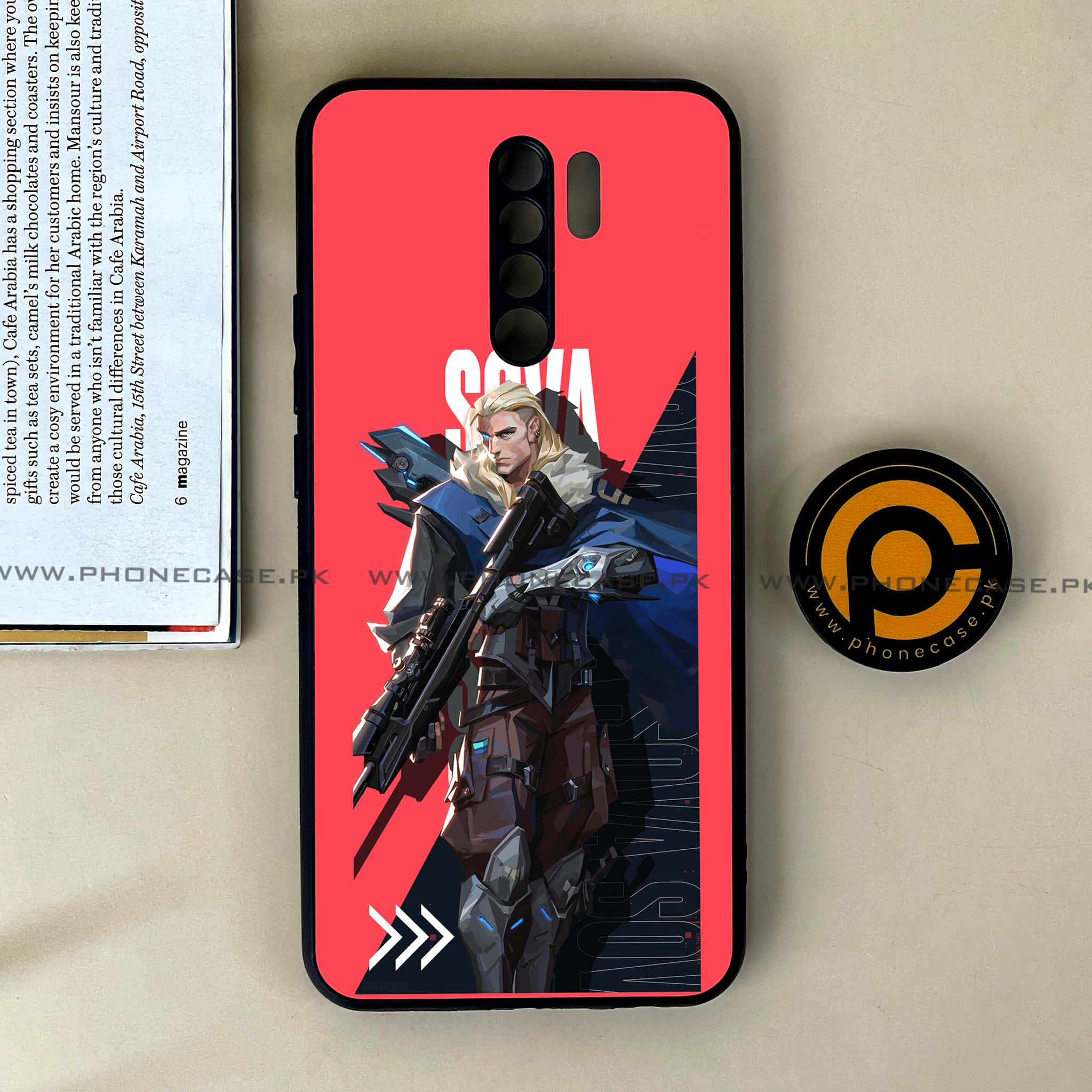 Xiaomi Redmi 9 - Battle-Ready Series - Premium Printed Glass soft Bumper shock Proof Case