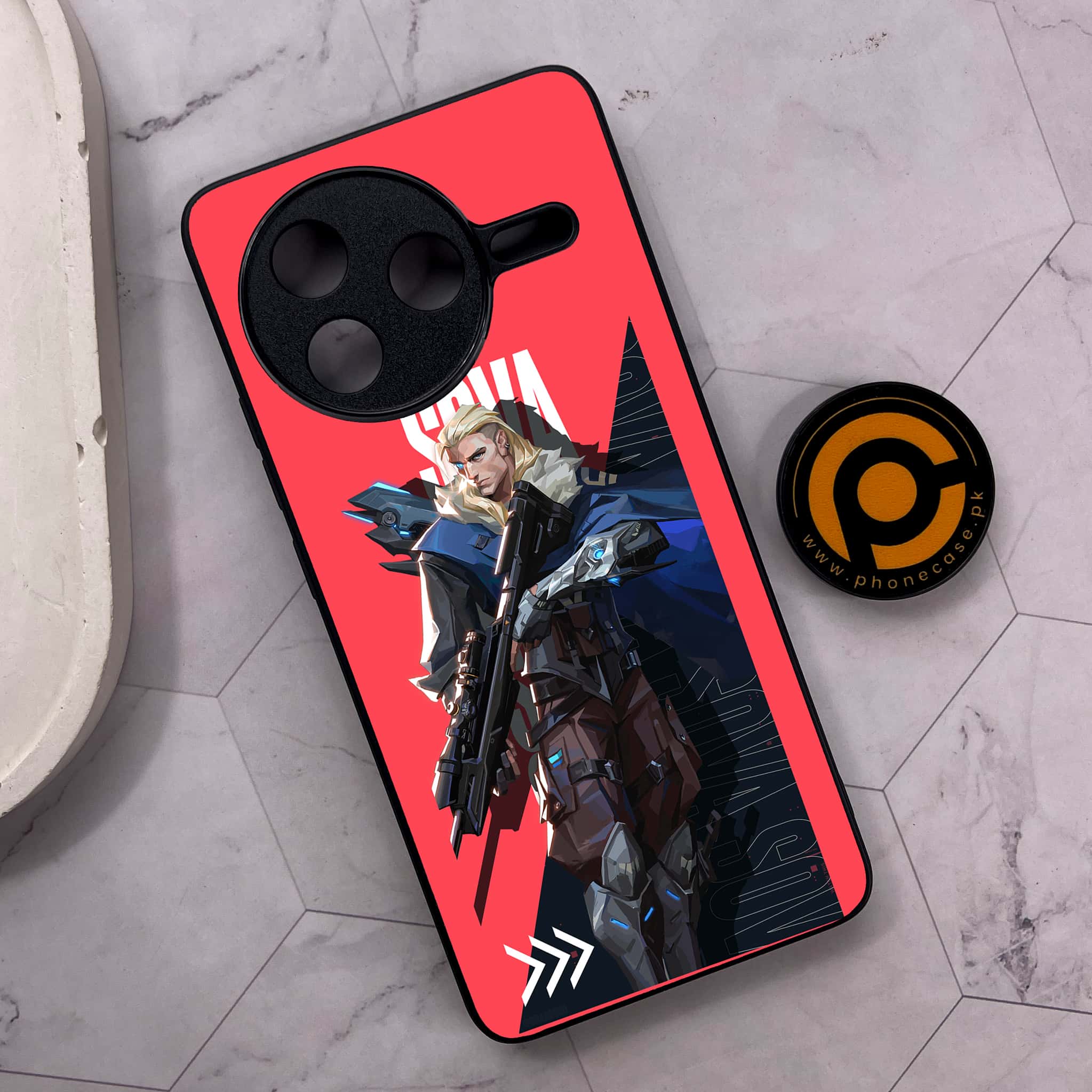 Xiaomi Poco F7 Pro 5G - Battle-Ready Series - Premium Metal Printed soft Bumper shock Proof Case